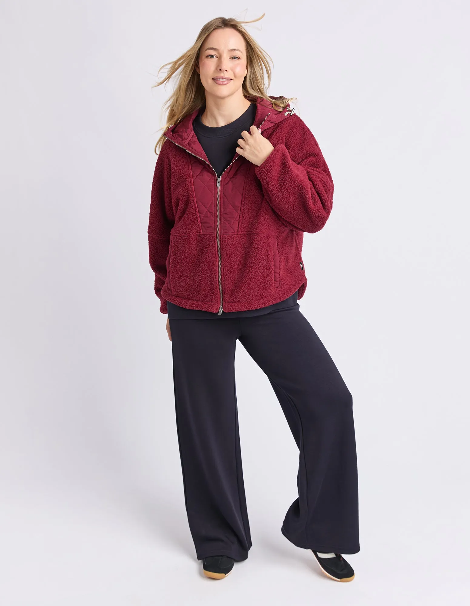 Freedom Quilted Fleece Jacket Zinfandel sold by Elm Lifestyle product image thumbnail 4