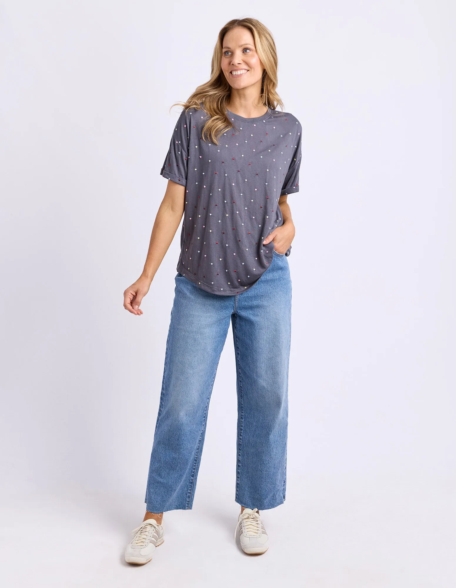 Festive Spot Tee Charcoal sold by Elm Lifestyle product image thumbnail 3