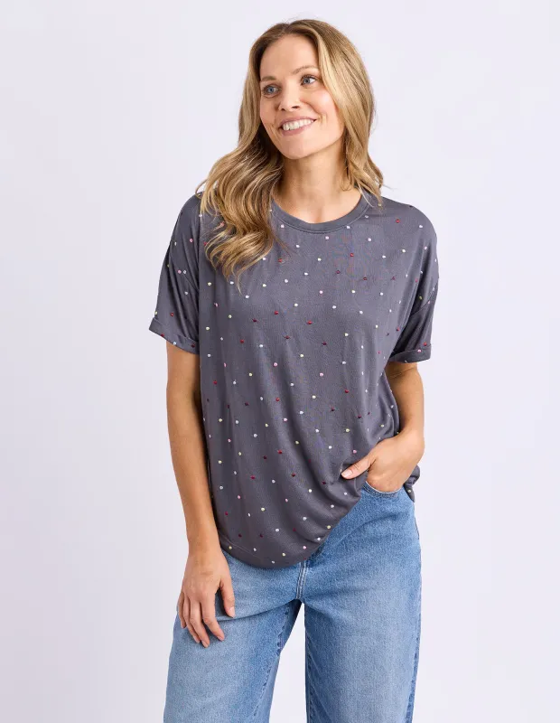 Festive Spot Tee Charcoal made by Elm Lifestyle