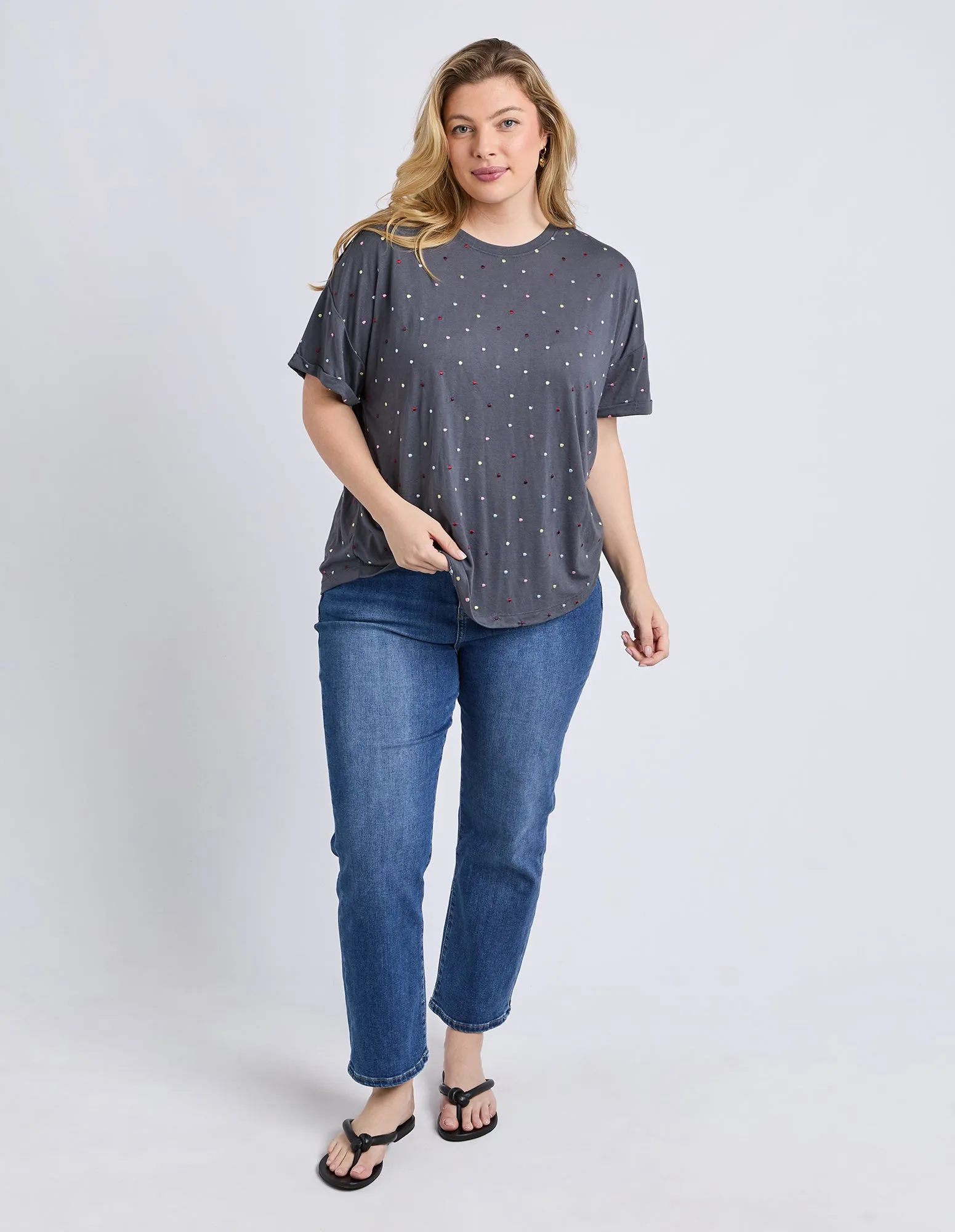 Festive Spot Tee Charcoal sold by Elm Lifestyle product image thumbnail 4