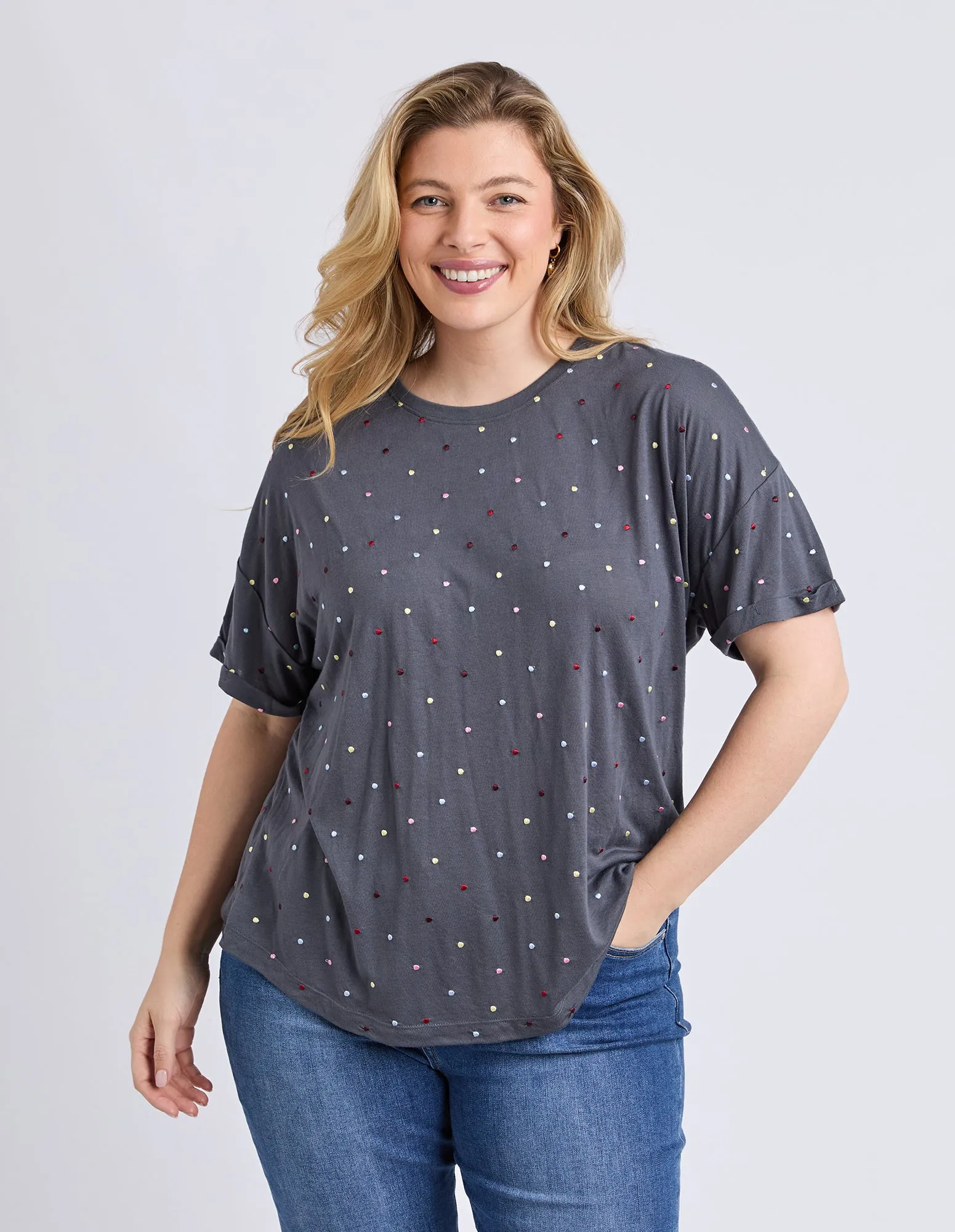 Festive Spot Tee Charcoal sold by Elm Lifestyle product image thumbnail 2
