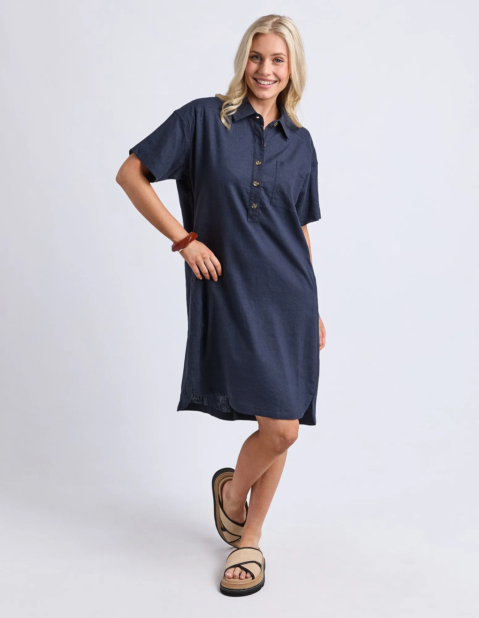 Elle Shirt Dress Classic Navy sold by Elm Lifestyle product image thumbnail 3