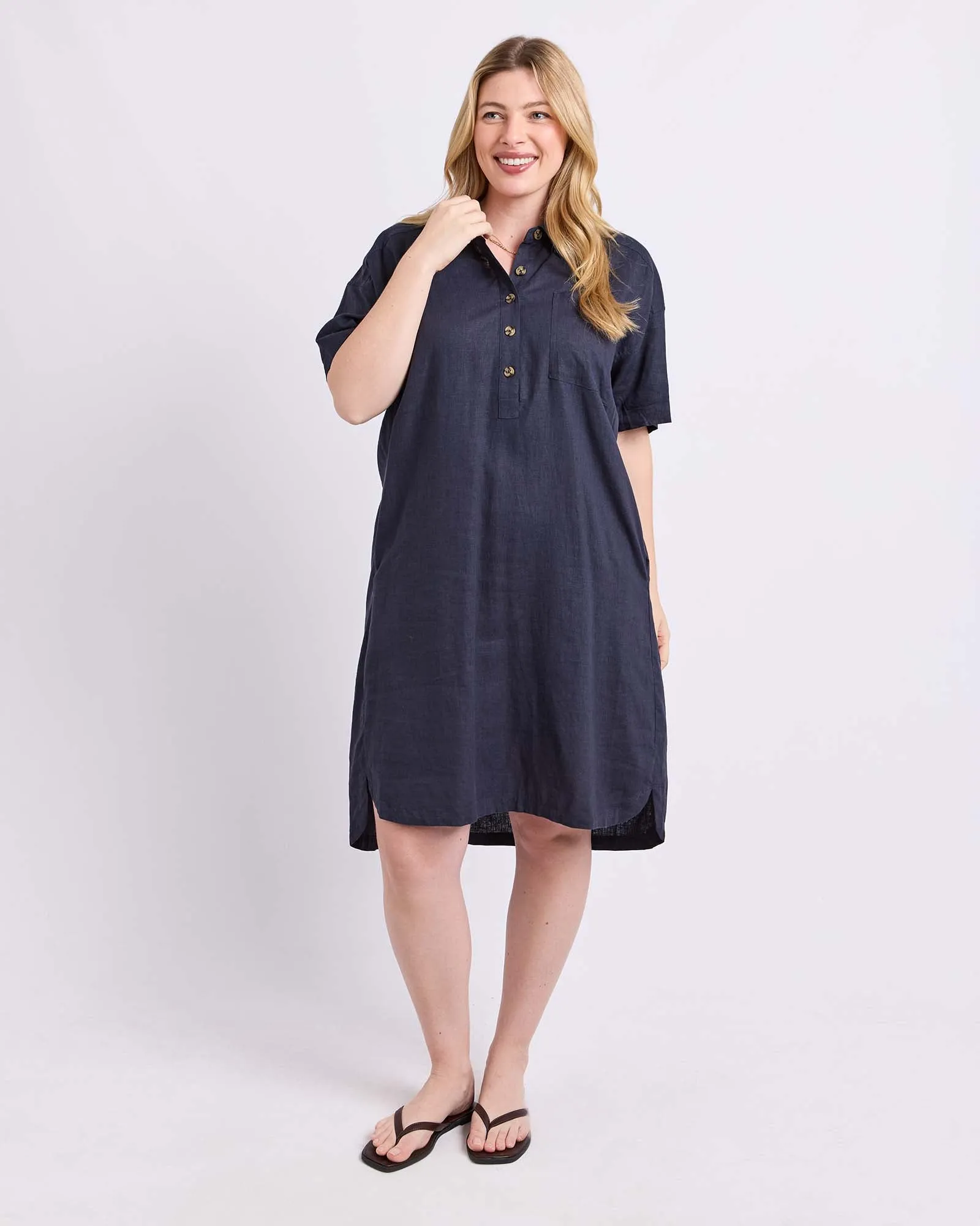 Elle Shirt Dress Classic Navy sold by Elm Lifestyle product image thumbnail 4