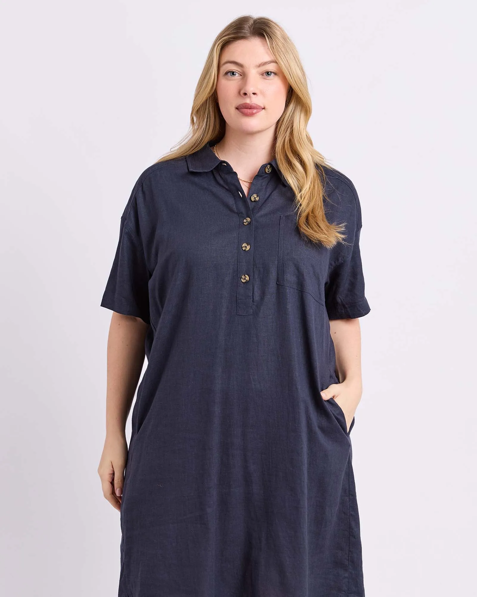 Elle Shirt Dress Classic Navy sold by Elm Lifestyle product image thumbnail 2