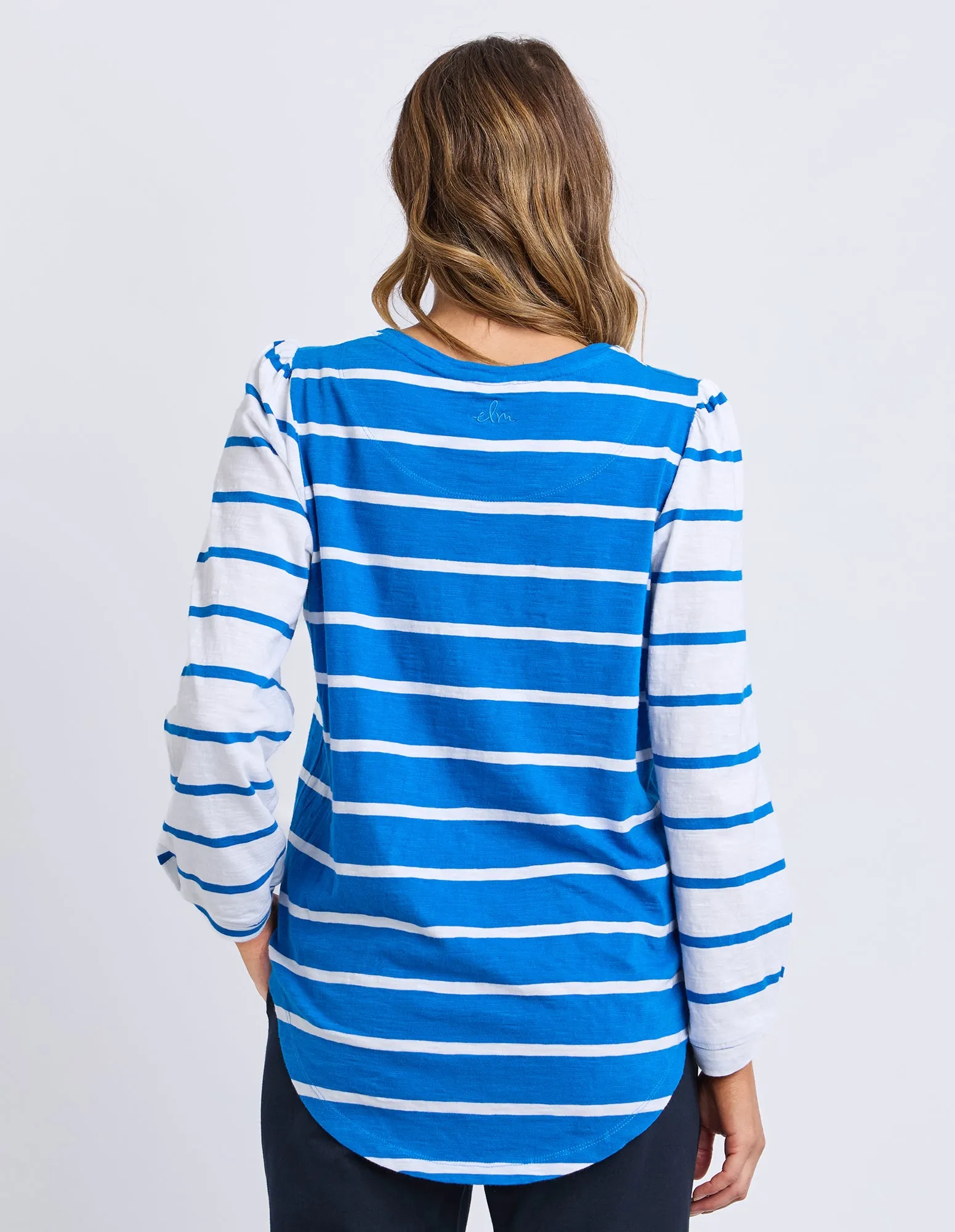 Baia Long Sleeve Tee Royal & White Stripe sold by Elm Lifestyle product image thumbnail 5