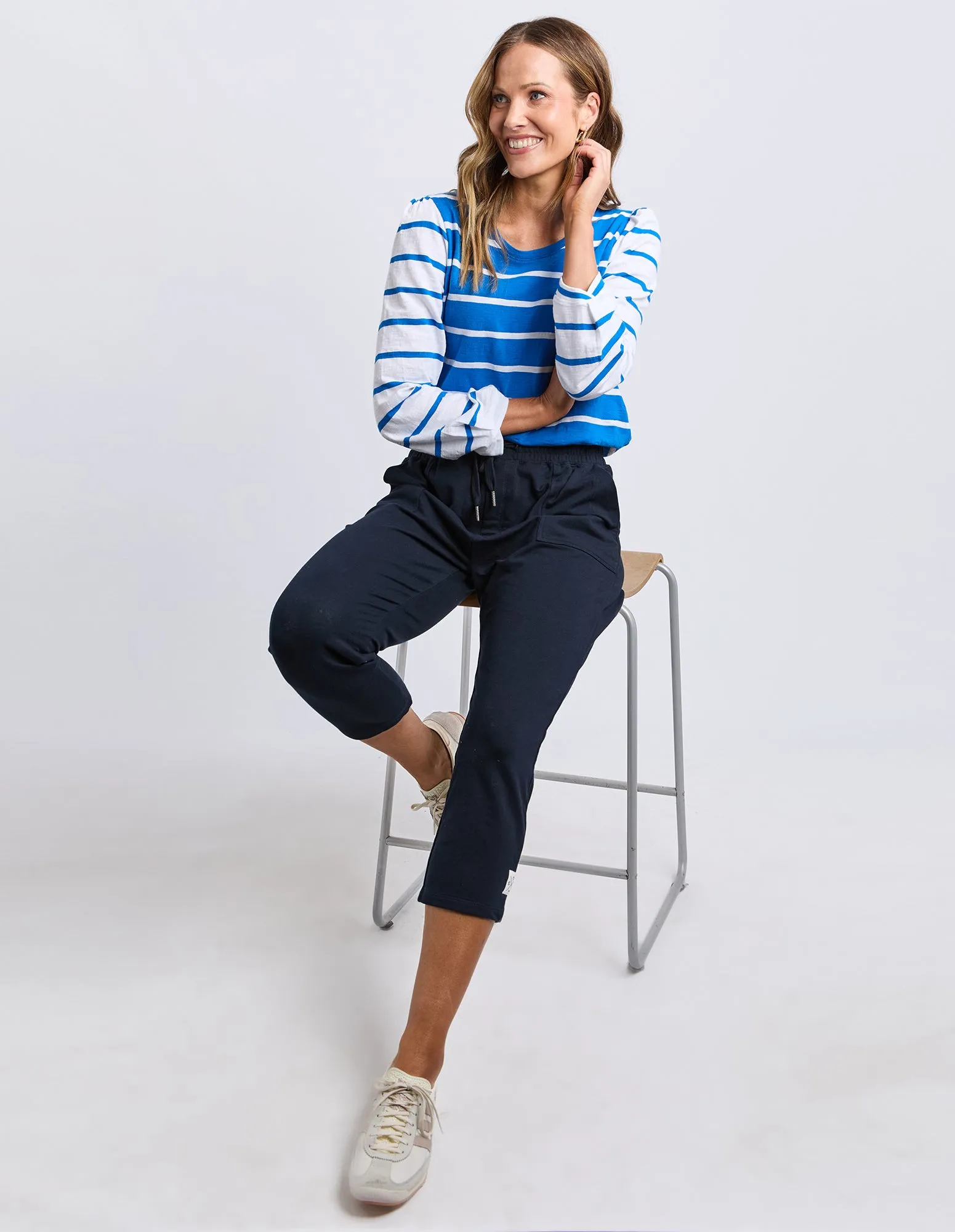 Baia Long Sleeve Tee Royal & White Stripe sold by Elm Lifestyle product image thumbnail 3
