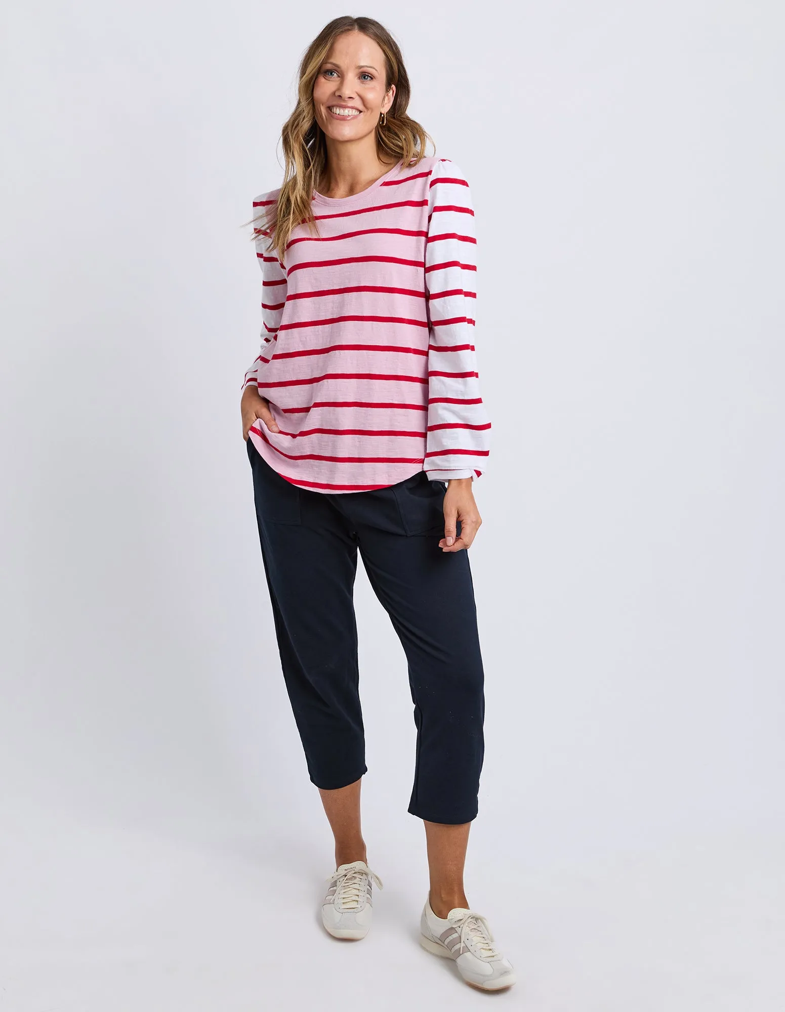 Baia Long Sleeve Tee Pink & Red Stripe sold by Elm Lifestyle product image thumbnail 3