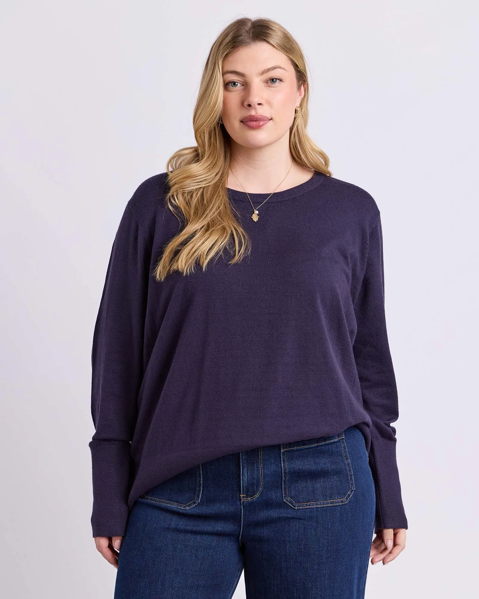 Sunny Long Sleeve Knit Top Classic Navy sold by Elm Lifestyle product image thumbnail 2