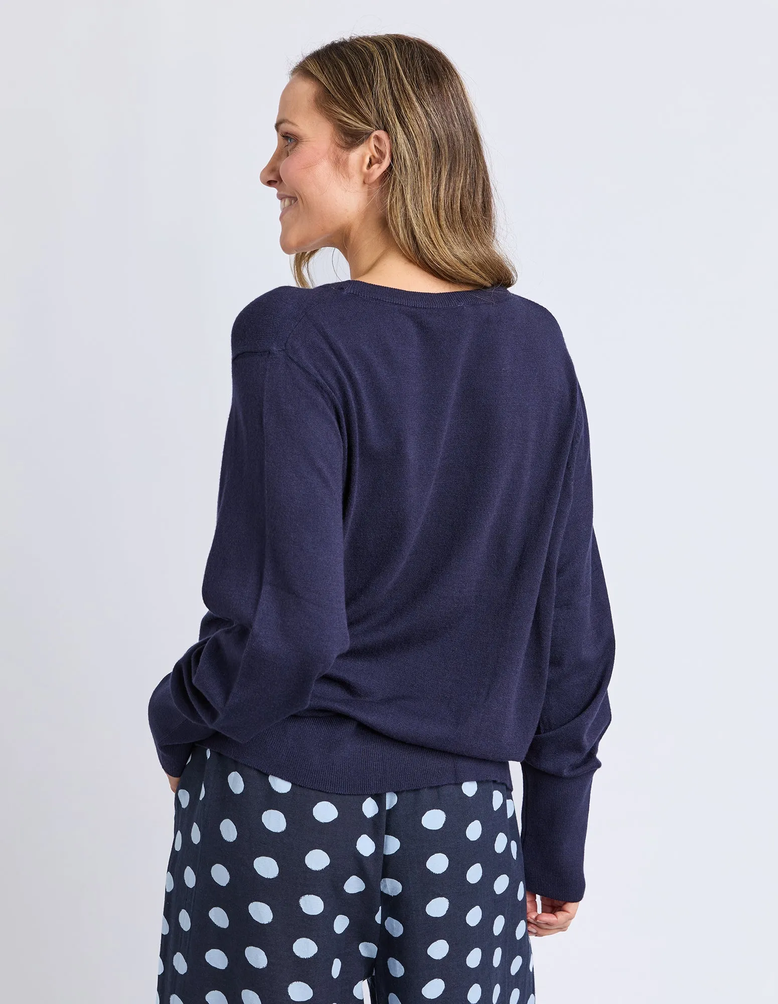 Sunny Long Sleeve Knit Top Classic Navy sold by Elm Lifestyle product image thumbnail 5