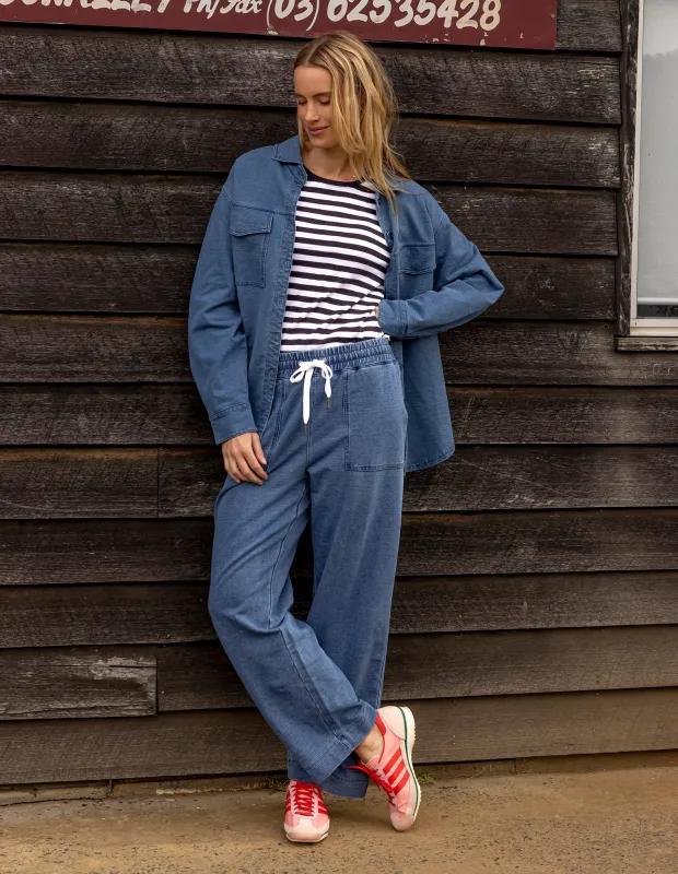 Valerie Trackpant Blue Denim Look made by Elm Lifestyle