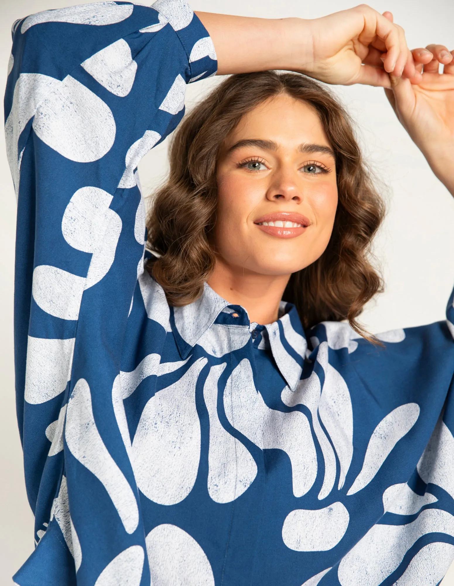 Celeste Shirt Classic Navy Print sold by Elm Lifestyle