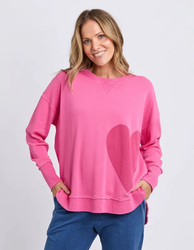 One Heart Crew Hot Pink made by Elm Lifestyle