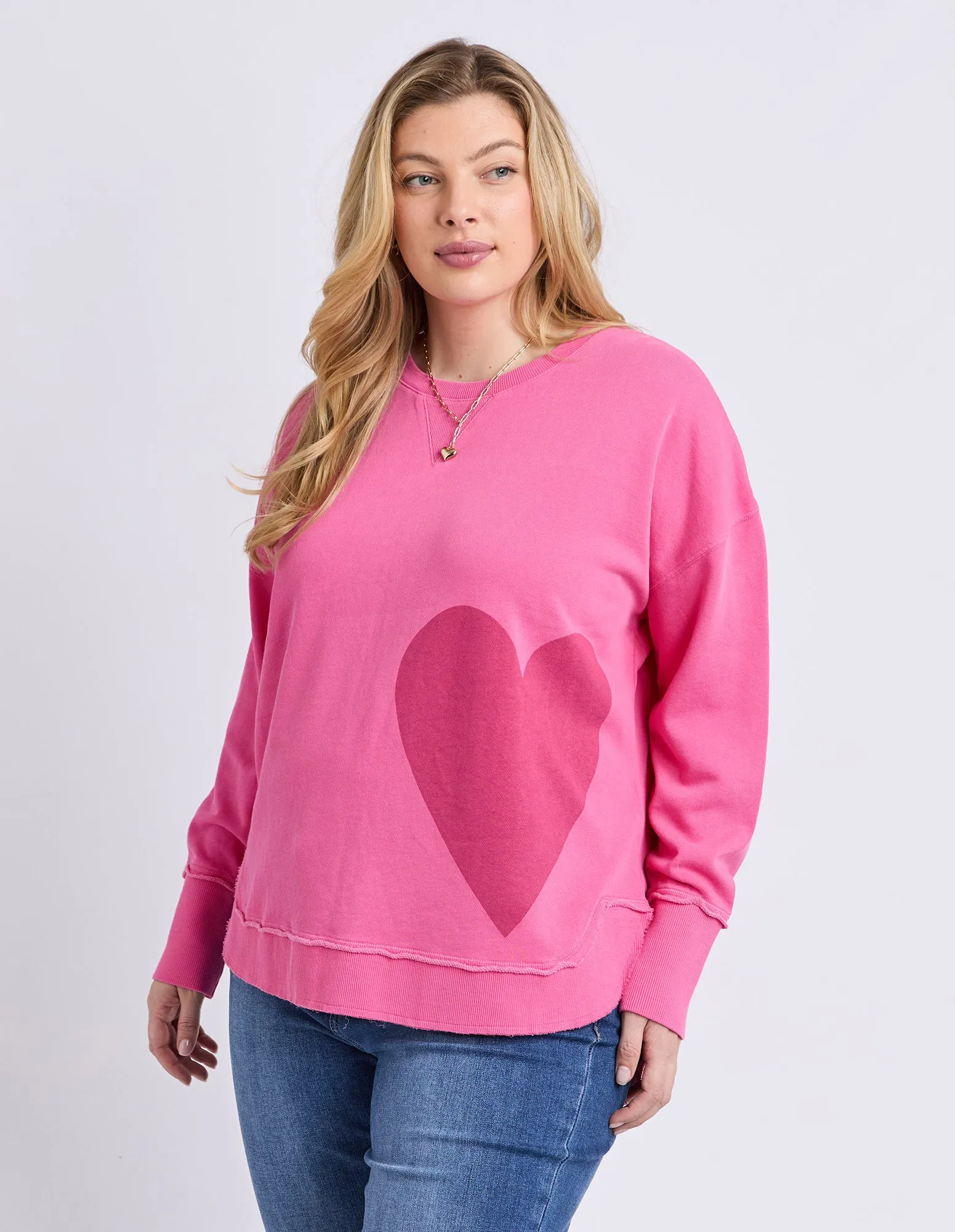 One Heart Crew Hot Pink sold by Elm Lifestyle product image thumbnail 2