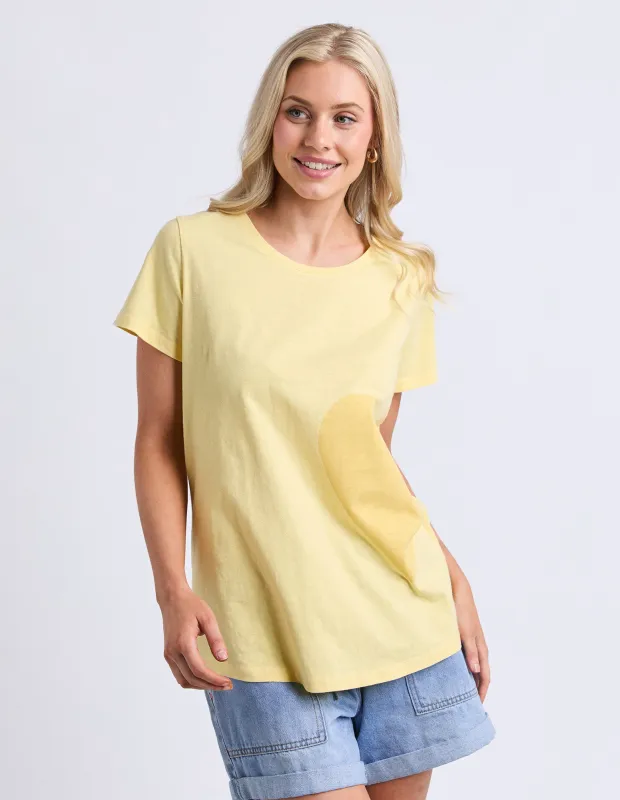 One Heart Tee Pale Banana made by Elm Lifestyle