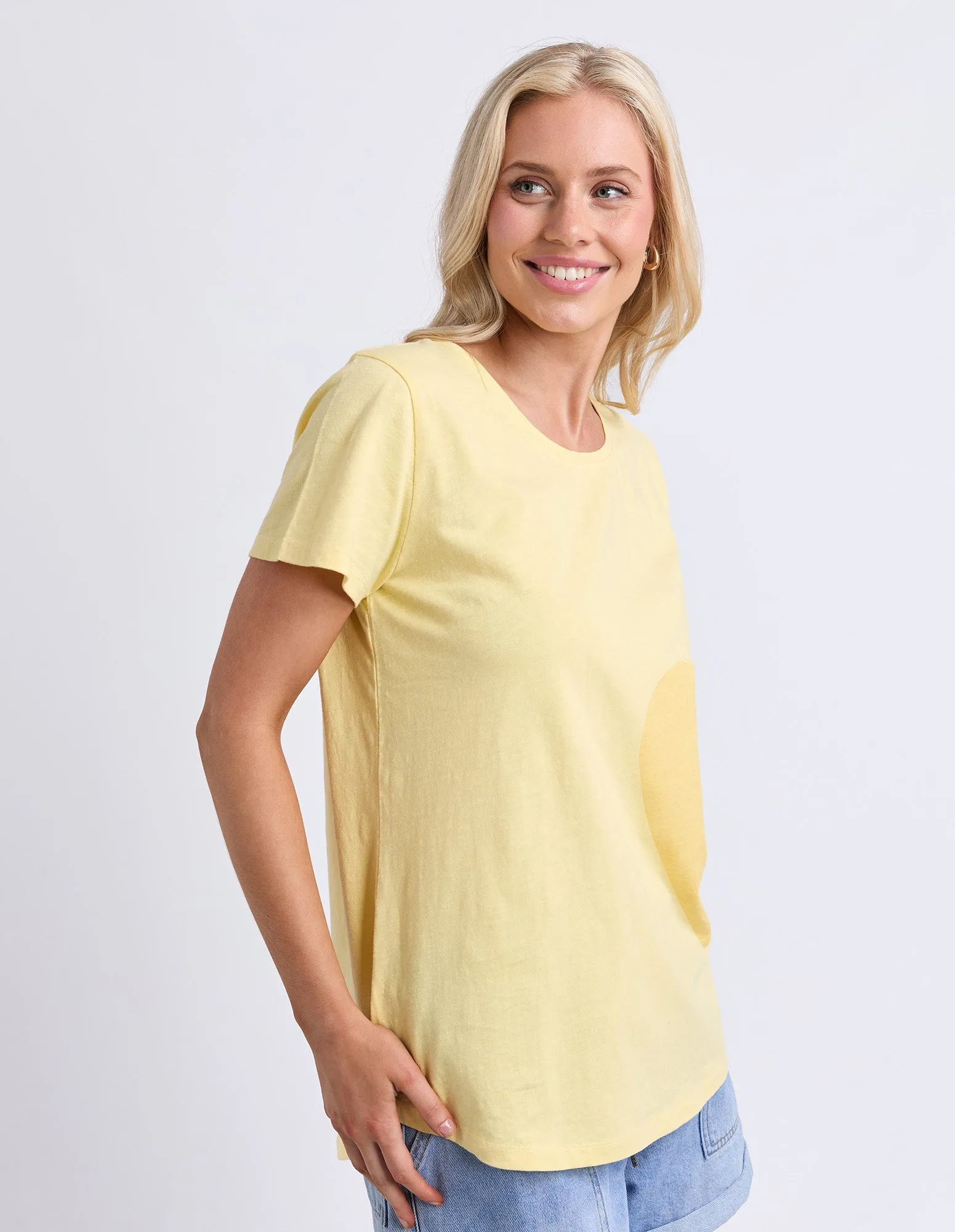 One Heart Tee Pale Banana sold by Elm Lifestyle product image thumbnail 4
