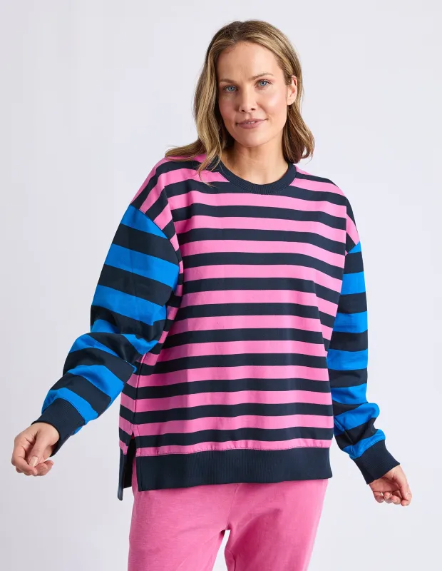 Eden Crew Pink/Navy/Blue Stripe made by Elm Lifestyle