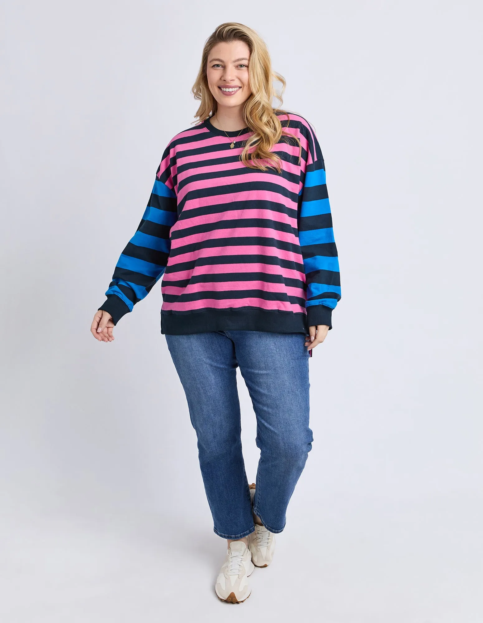 Eden Crew Pink/Navy/Blue Stripe sold by Elm Lifestyle product image thumbnail 4