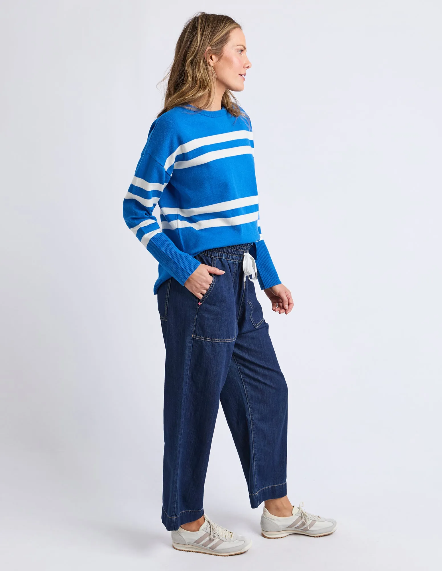 Allison Crew Royal Blue Stripe sold by Elm Lifestyle product image thumbnail 2
