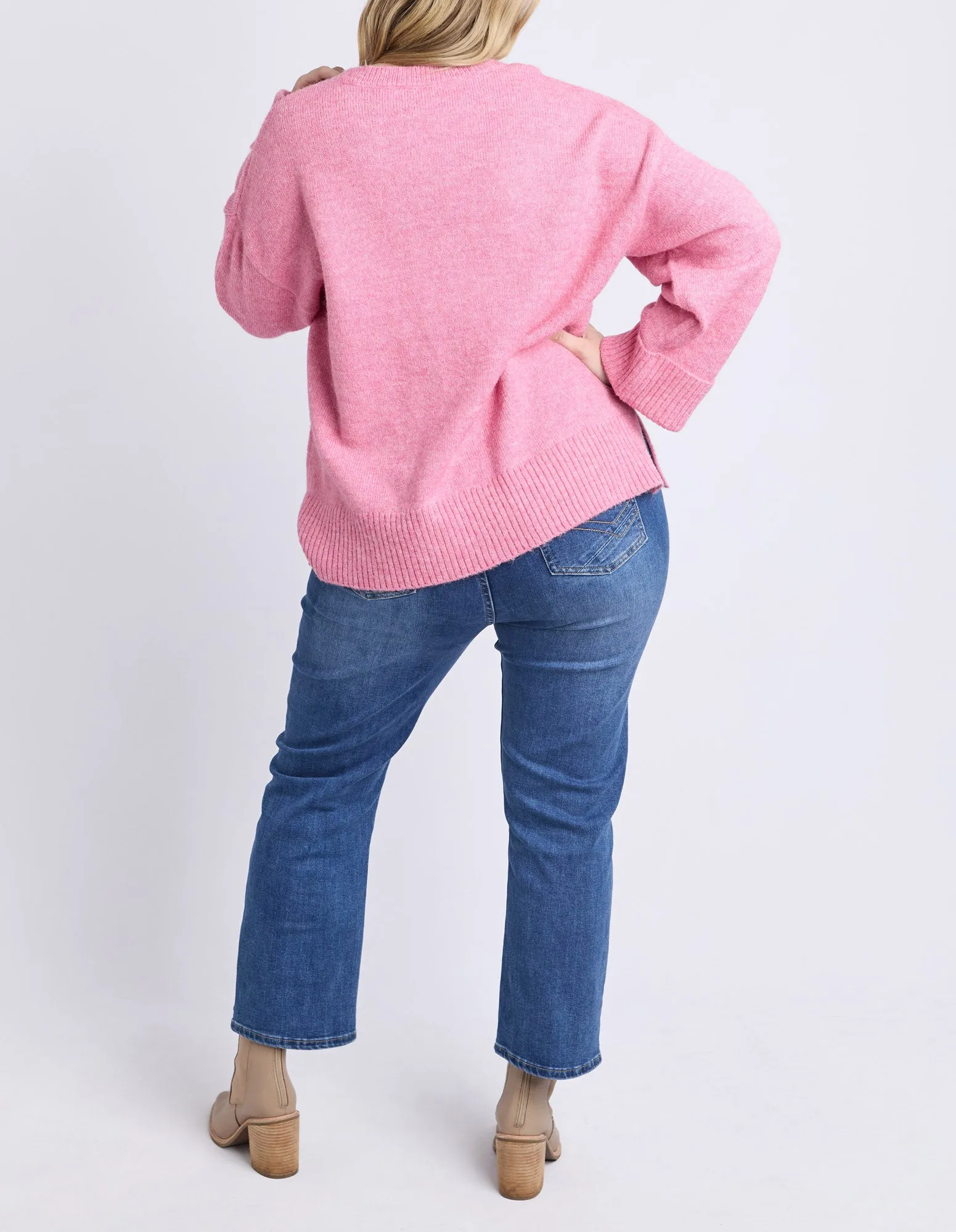 Intarsia Heart Knit Quartz Pink sold by Elm Lifestyle product image thumbnail 4