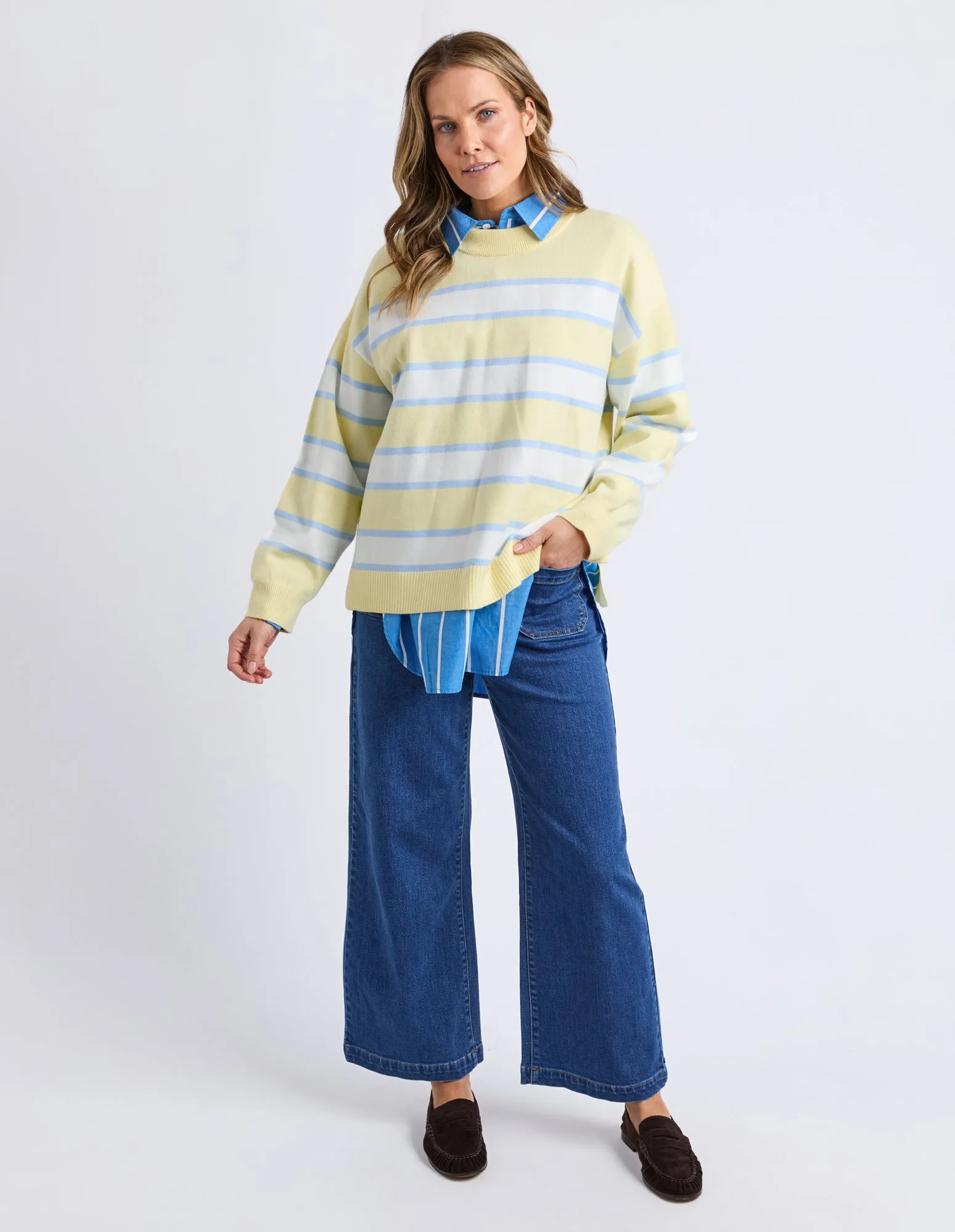 Joni Stripe Knit Pale Banana Stripe sold by Elm Lifestyle product image thumbnail 2