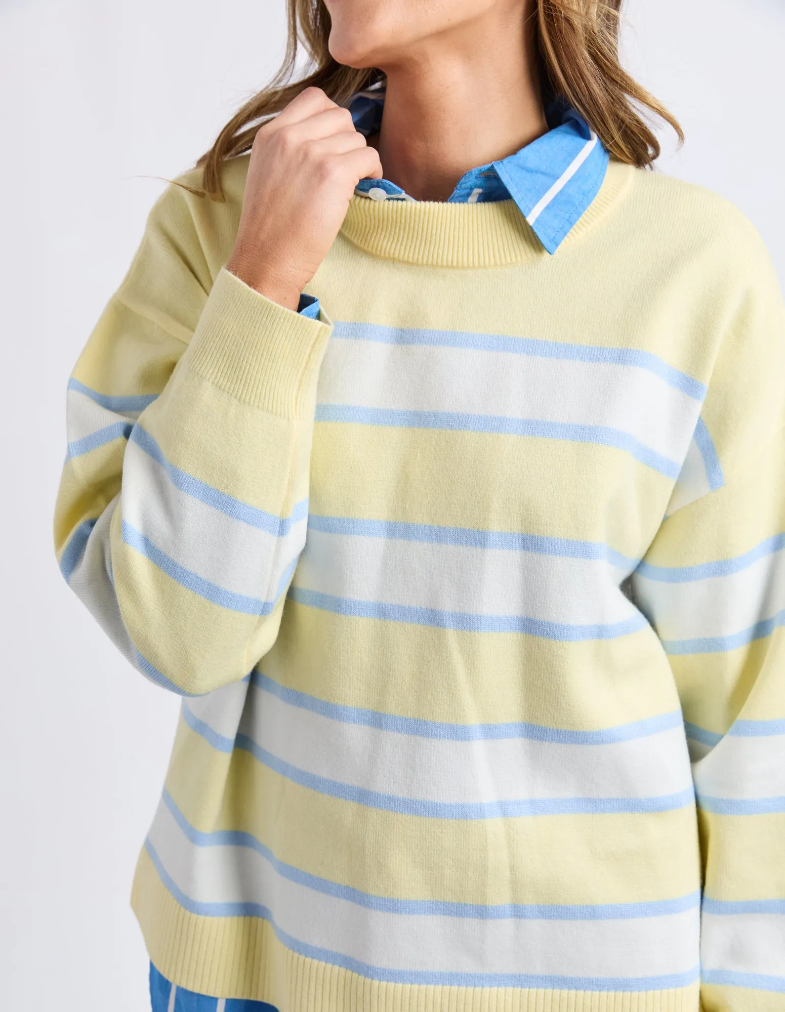 Joni Stripe Knit Pale Banana Stripe sold by Elm Lifestyle product image thumbnail 5