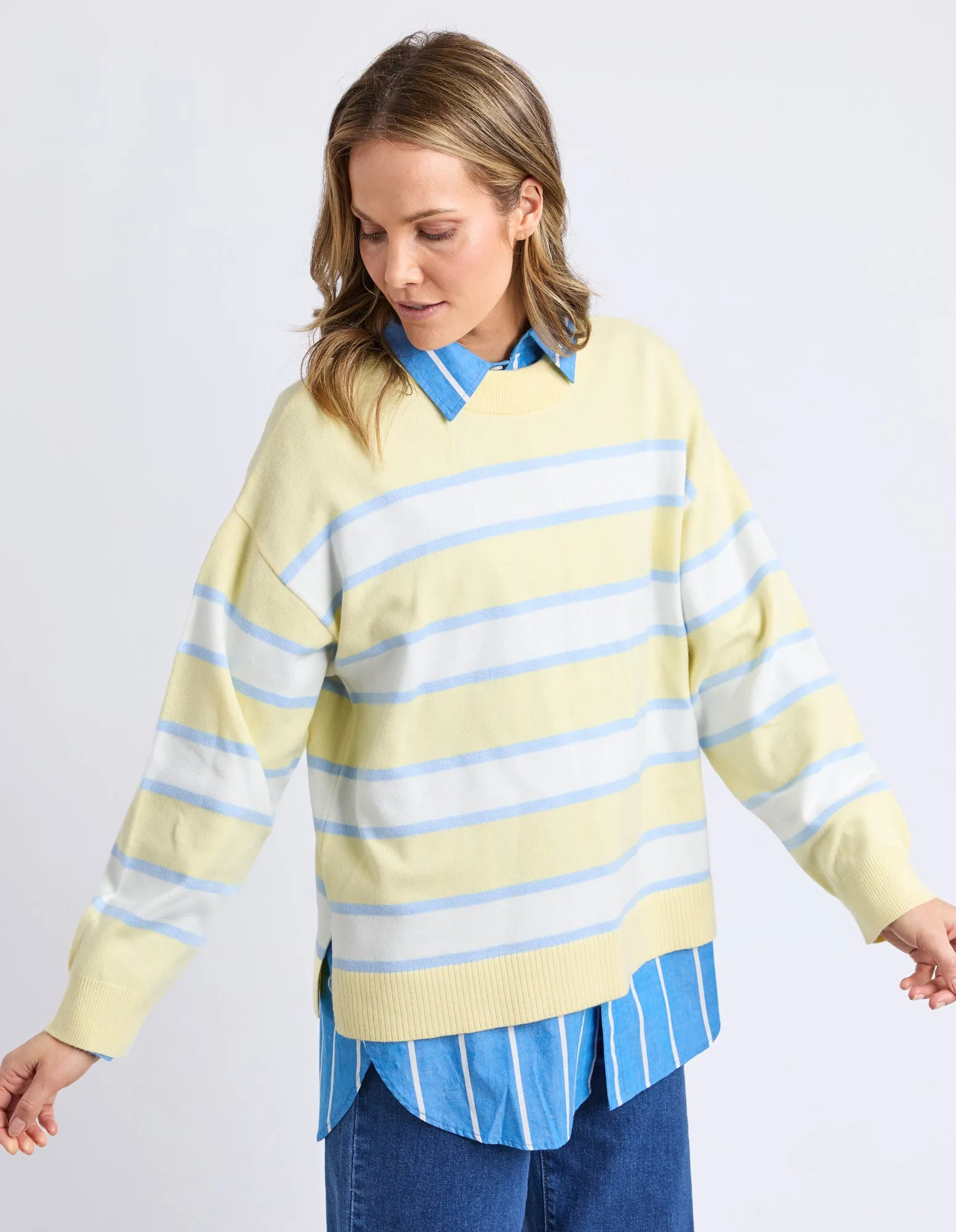 Joni Stripe Knit Pale Banana Stripe sold by Elm Lifestyle product image thumbnail 4
