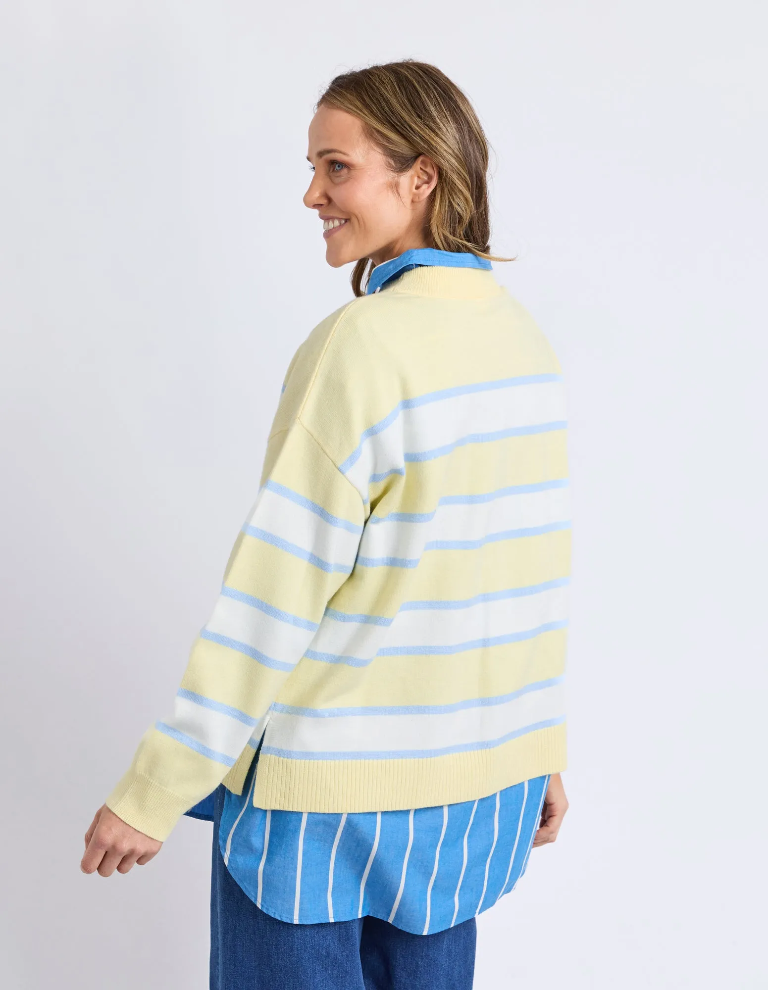 Joni Stripe Knit Pale Banana Stripe sold by Elm Lifestyle product image thumbnail 3