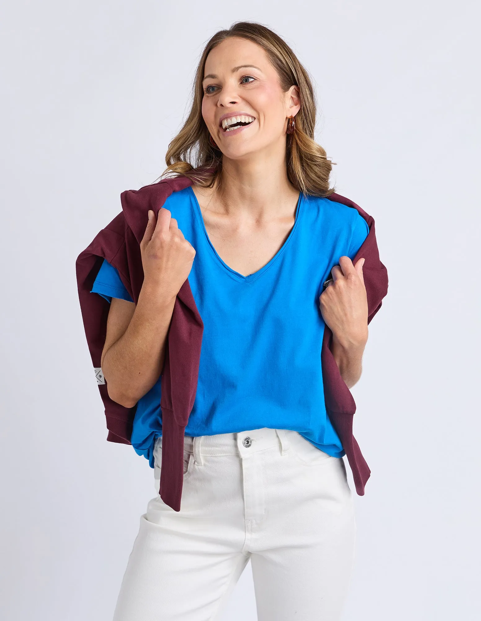 Pima Vee Tee Royal Blue sold by Elm Lifestyle