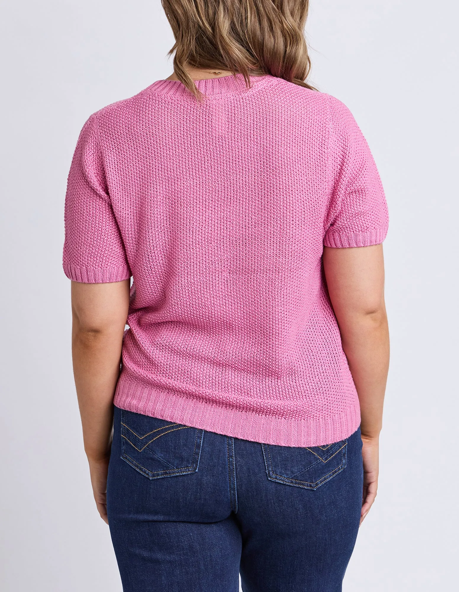 Heart Short Sleeve Knit Quartz Pink sold by Elm Lifestyle product image thumbnail 2