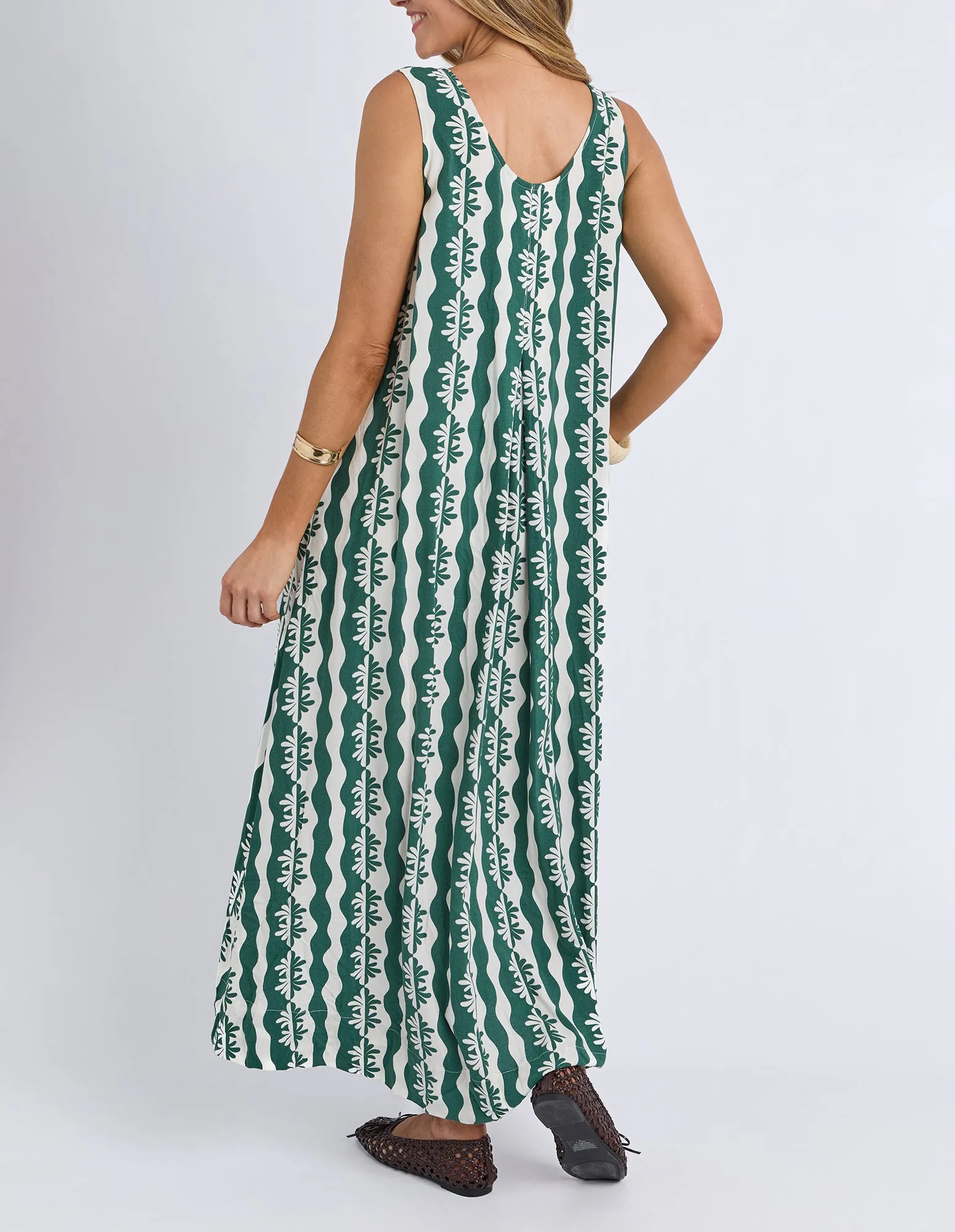 Rhythm Maxi Dress Winter Green sold by Elm Lifestyle product image thumbnail 4