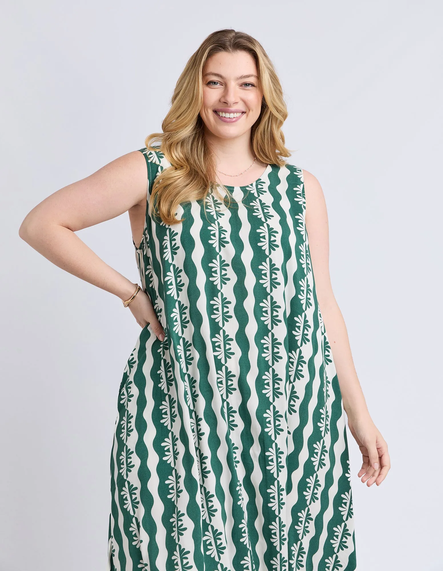 Rhythm Maxi Dress Winter Green sold by Elm Lifestyle product image thumbnail 2