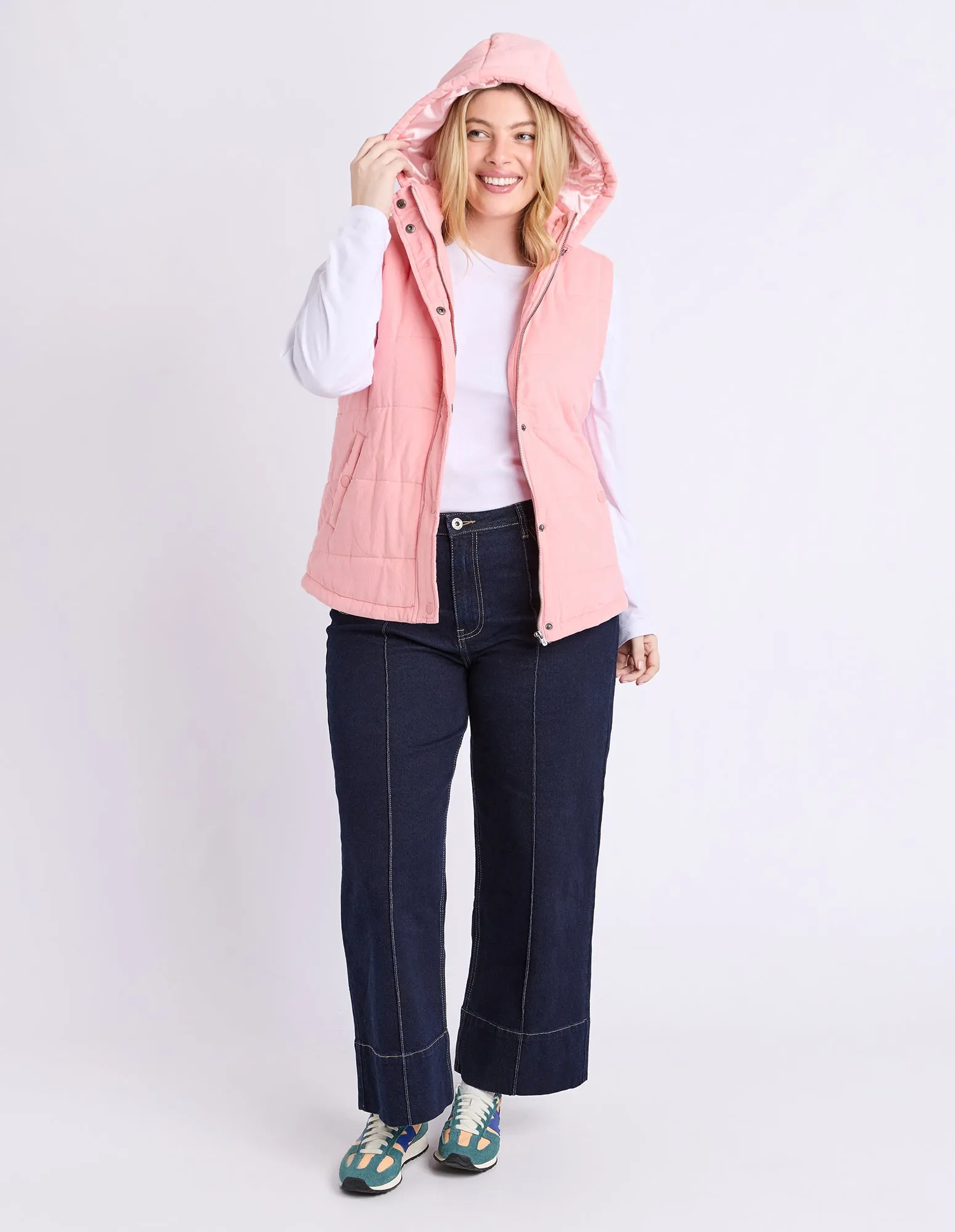 Cord Puffer Vest Rose Pink sold by Elm Lifestyle product image thumbnail 5