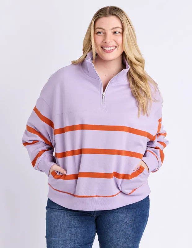 Lane Zip Crew Lilac/Orange made by Elm Lifestyle