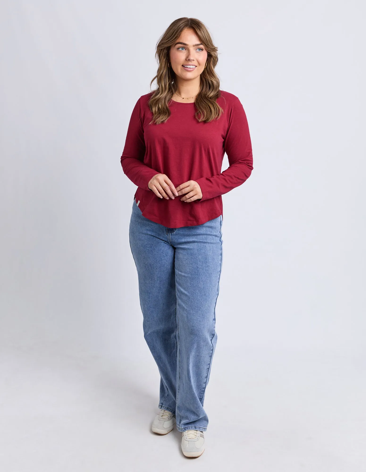 Everyday Long Sleeve Tee Maroon sold by Elm Lifestyle product image thumbnail 2