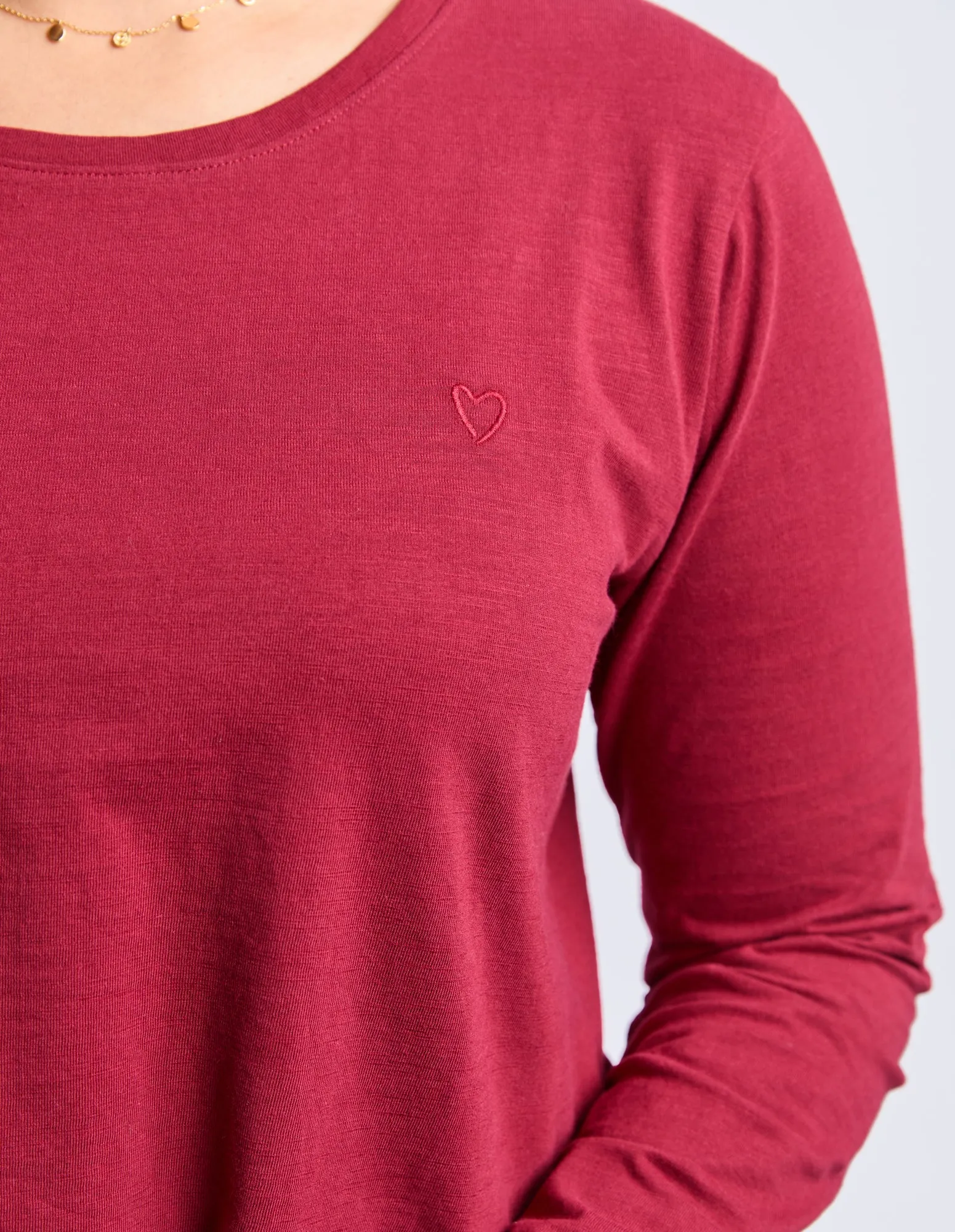 Everyday Long Sleeve Tee Maroon sold by Elm Lifestyle product image thumbnail 5