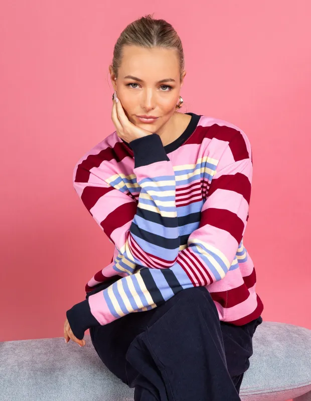 Alva Stripe Crew Multicolour Stripe made by Elm Lifestyle
