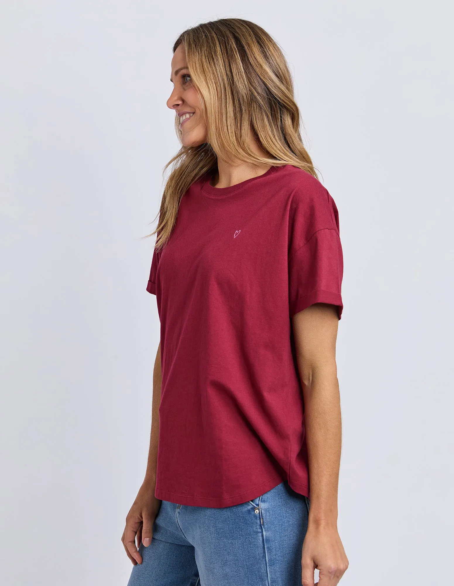 Halli Short Sleeve Tee Maroon sold by Elm Lifestyle product image thumbnail 4