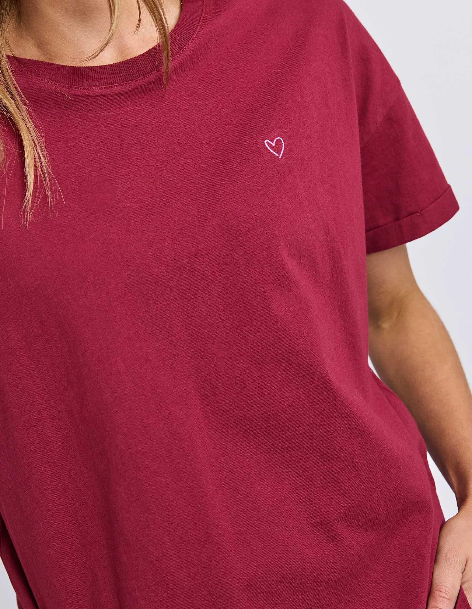 Halli Short Sleeve Tee Maroon sold by Elm Lifestyle product image thumbnail 5