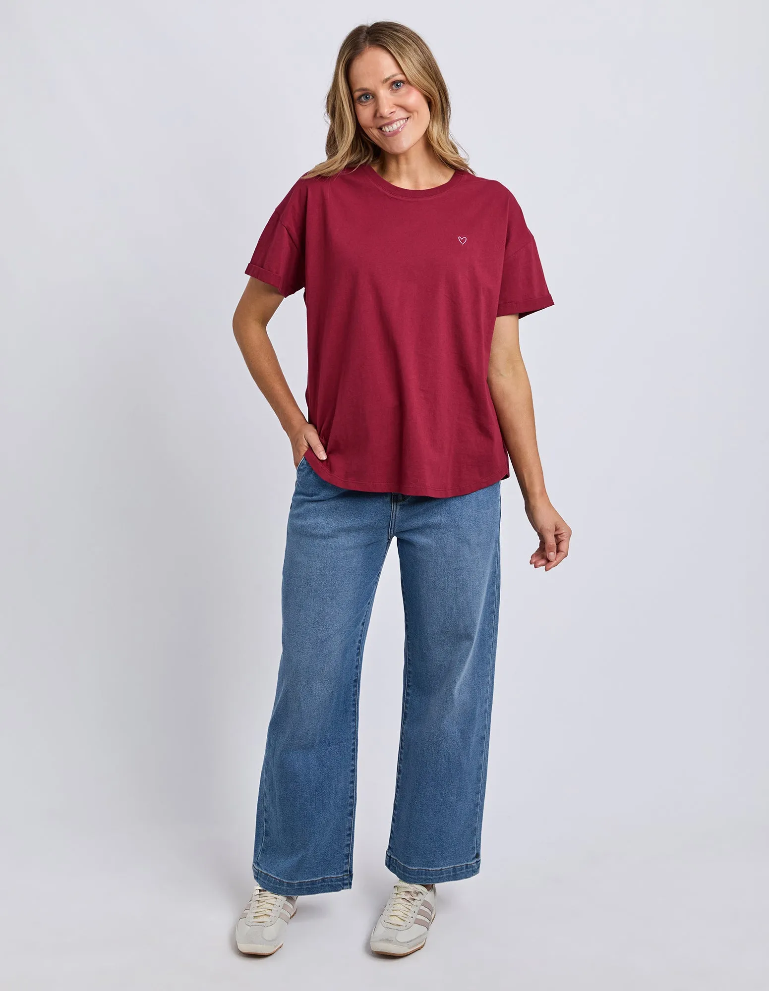 Halli Short Sleeve Tee Maroon sold by Elm Lifestyle product image thumbnail 2