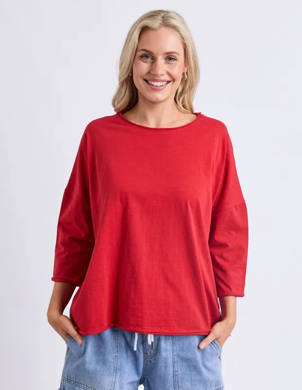Anya Long Sleeve Tee Cranberry made by Elm Lifestyle