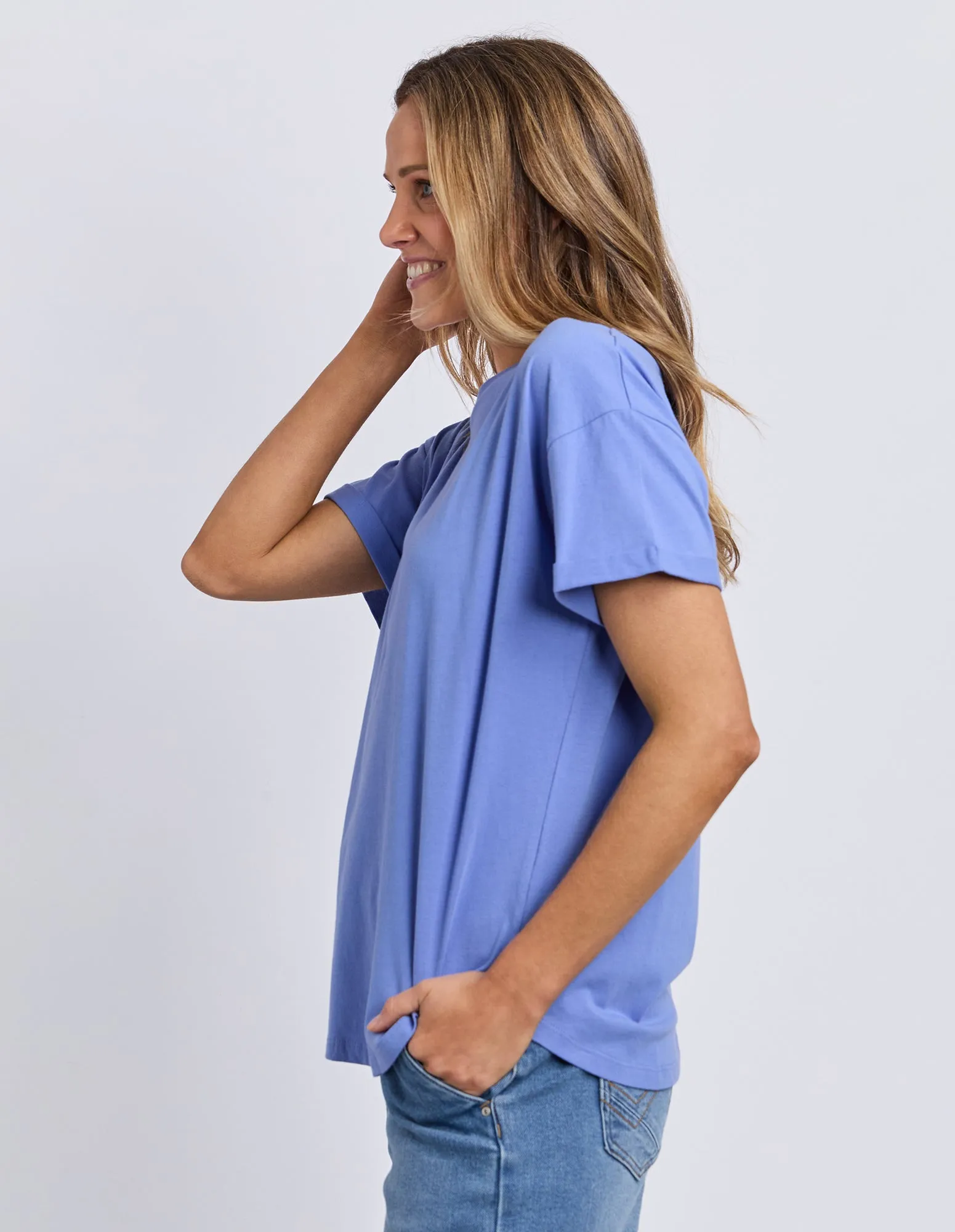Halli Short Sleeve Tee Cornflower sold by Elm Lifestyle product image thumbnail 4