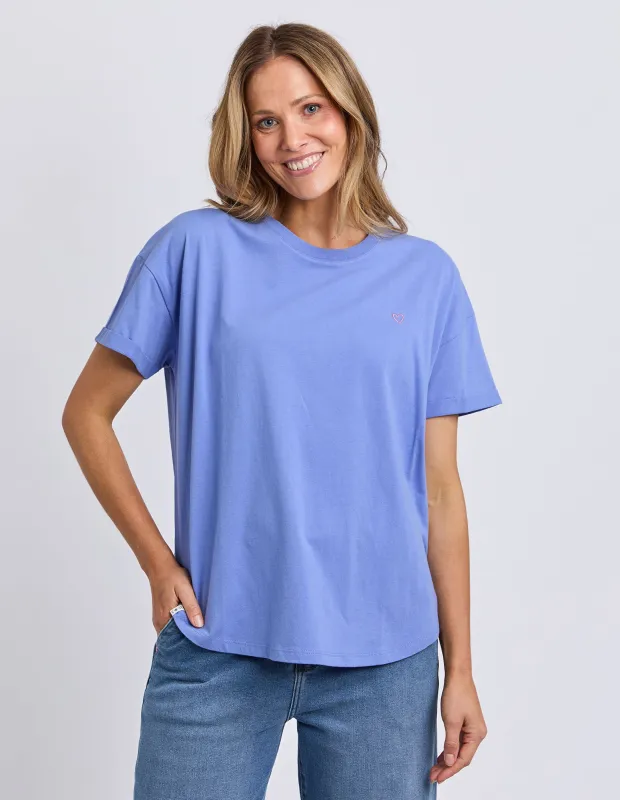 Halli Short Sleeve Tee Cornflower made by Elm Lifestyle