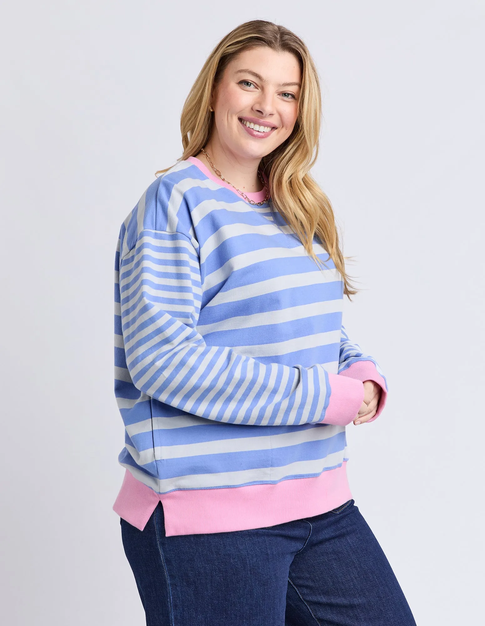 All Sorts Crew Cornflower Stripe sold by Elm Lifestyle product image thumbnail 5