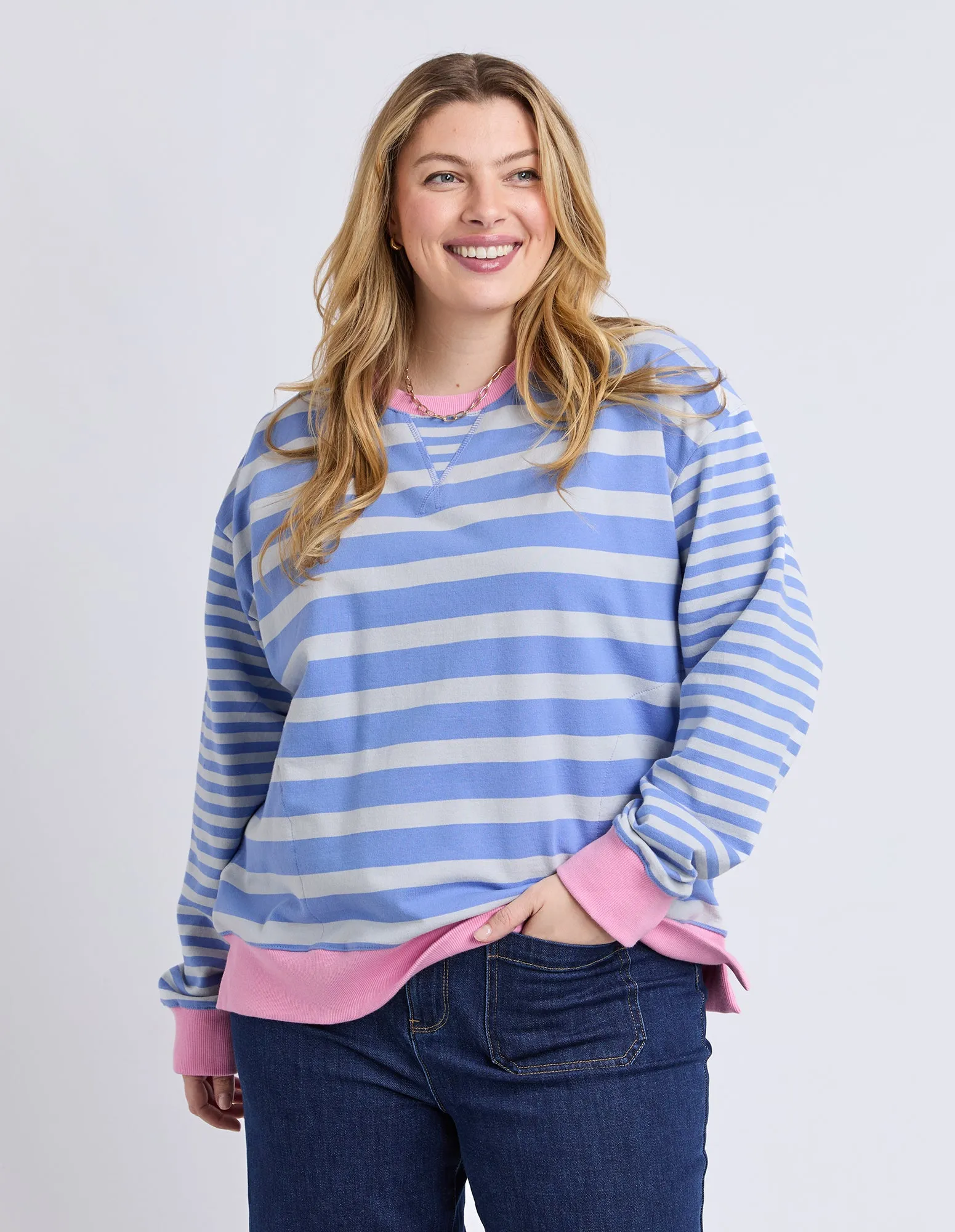 All Sorts Crew Cornflower Stripe sold by Elm Lifestyle product image thumbnail 2