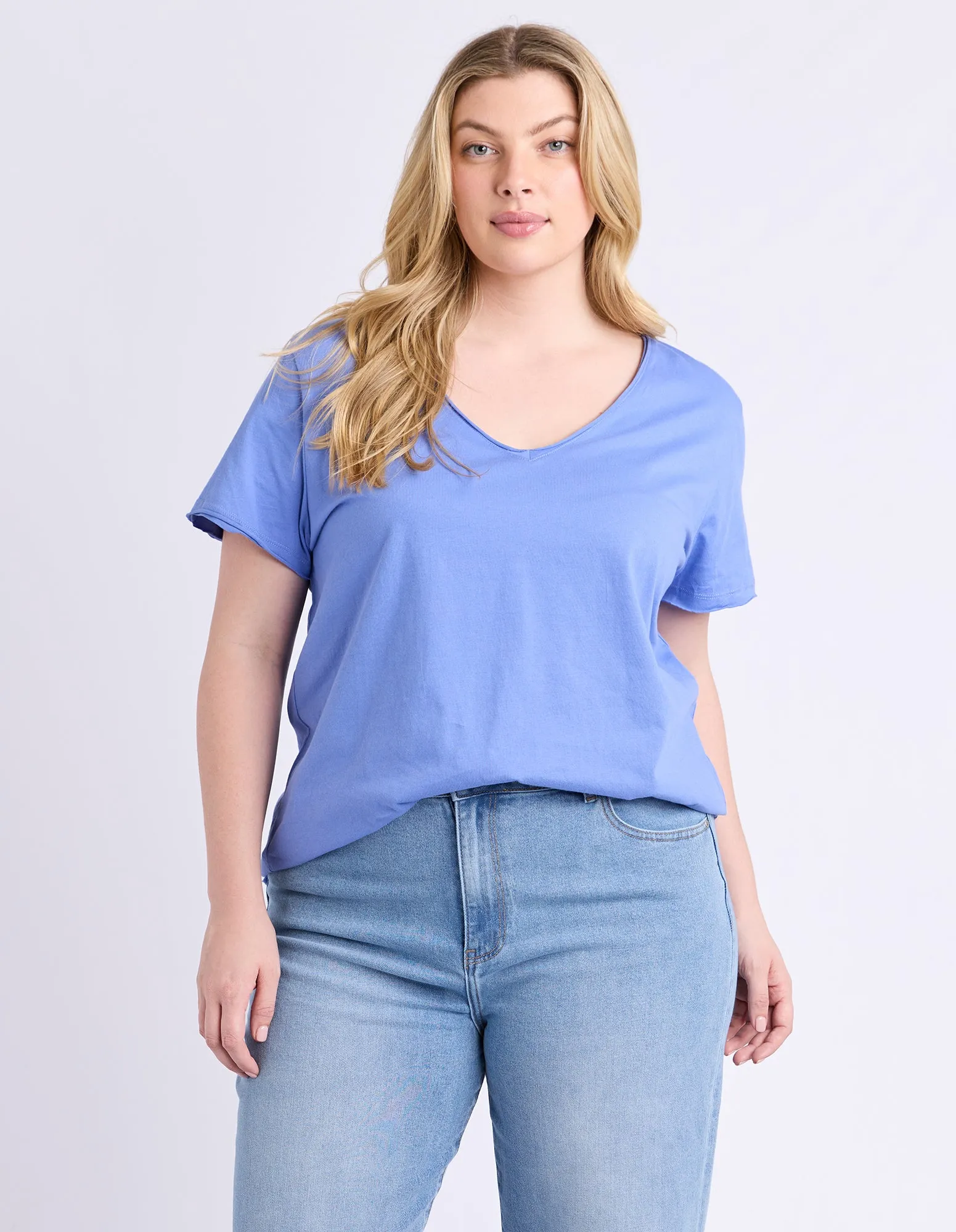 Pima Vee Tee Cornflower sold by Elm Lifestyle product image thumbnail 2