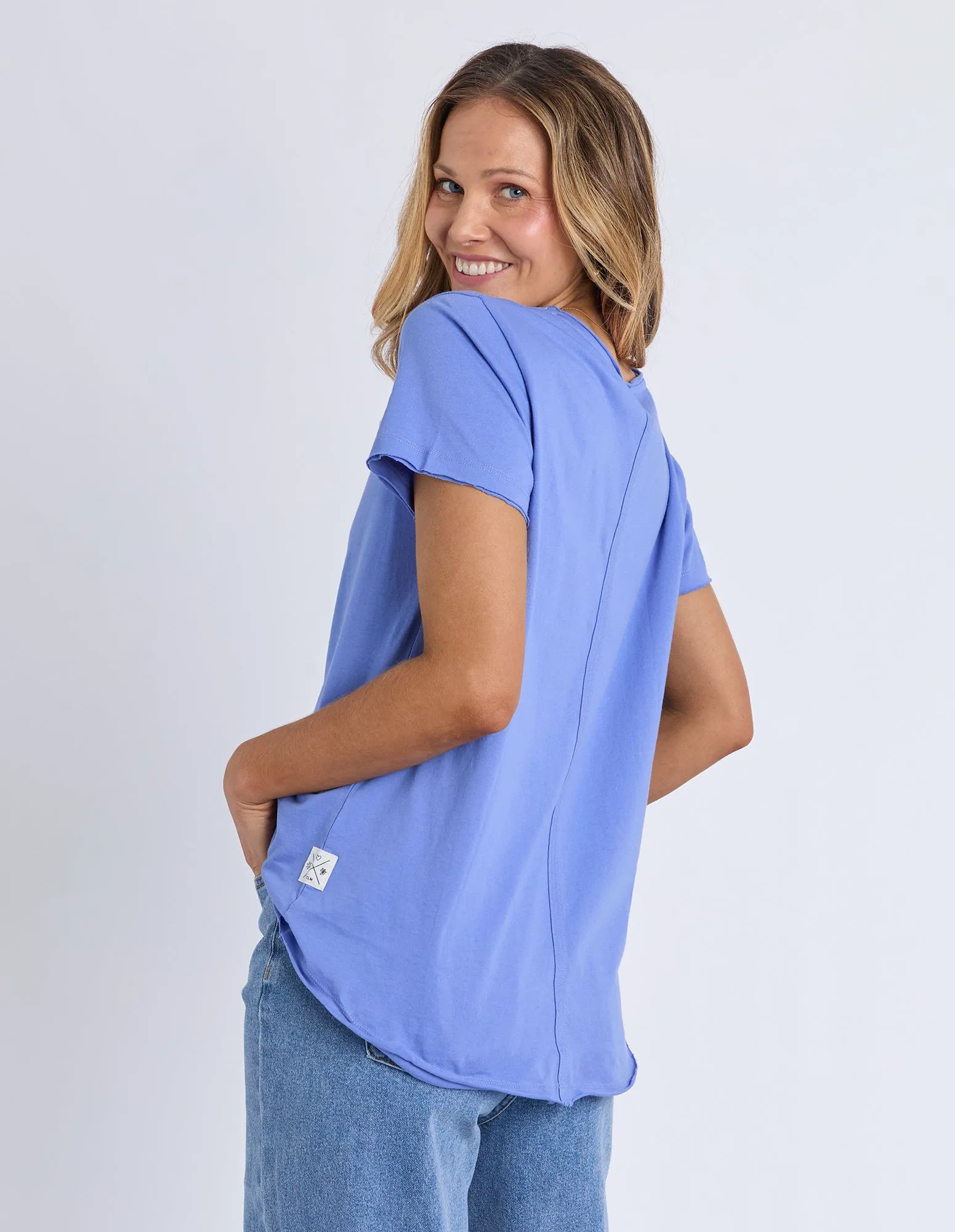 Pima Vee Tee Cornflower sold by Elm Lifestyle product image thumbnail 5