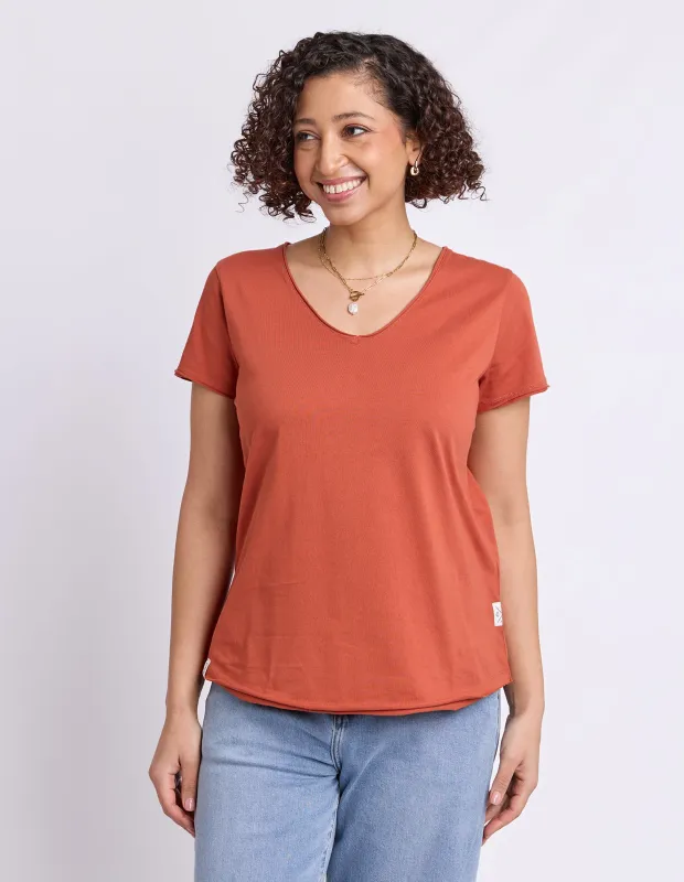 Pima Vee Tee Earth Brown made by Elm Lifestyle
