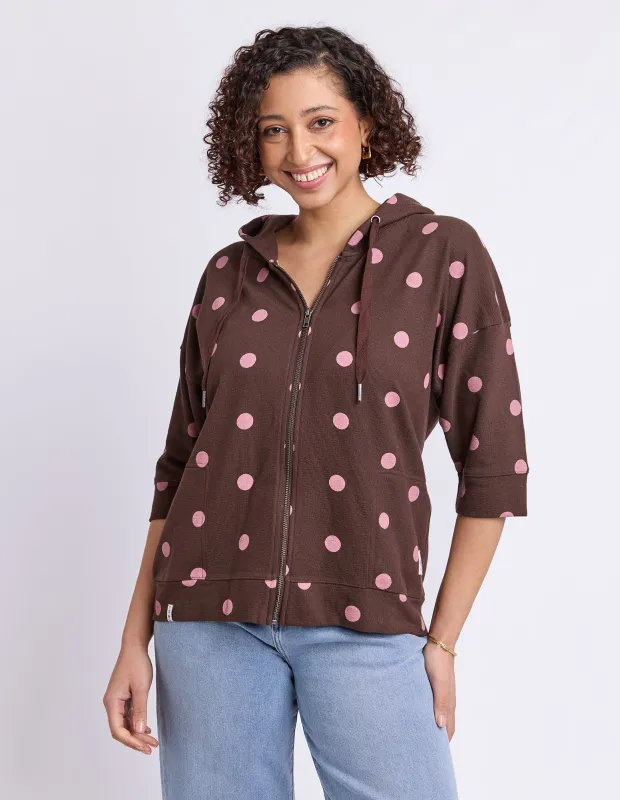 Beachy Spot Hoodie Chocolate made by Elm Lifestyle