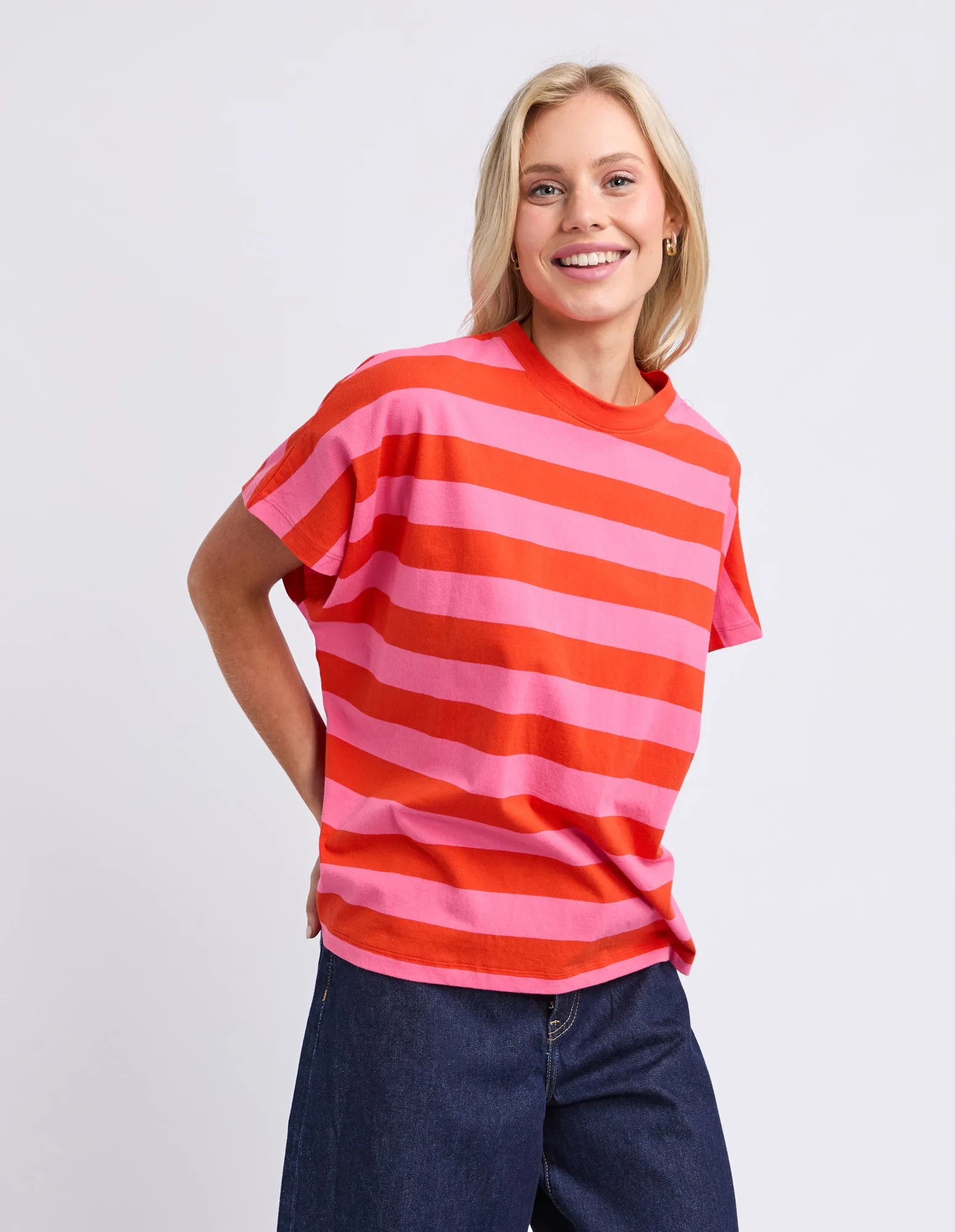 Poet Tee Tangello Pink Stripe sold by Elm Lifestyle product image thumbnail 5