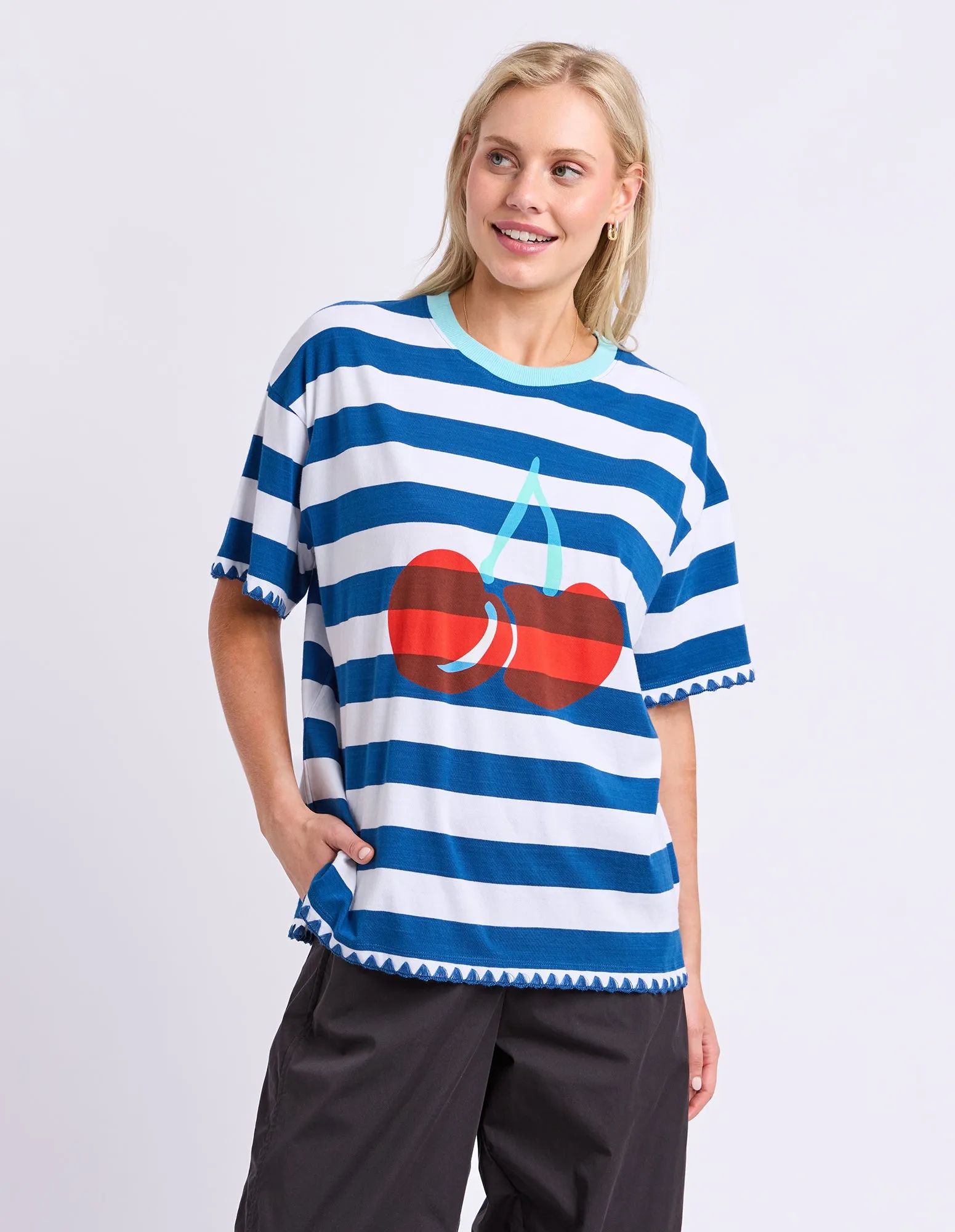 Cherry Tee China Blue Stripe sold by Elm Lifestyle product image thumbnail 2